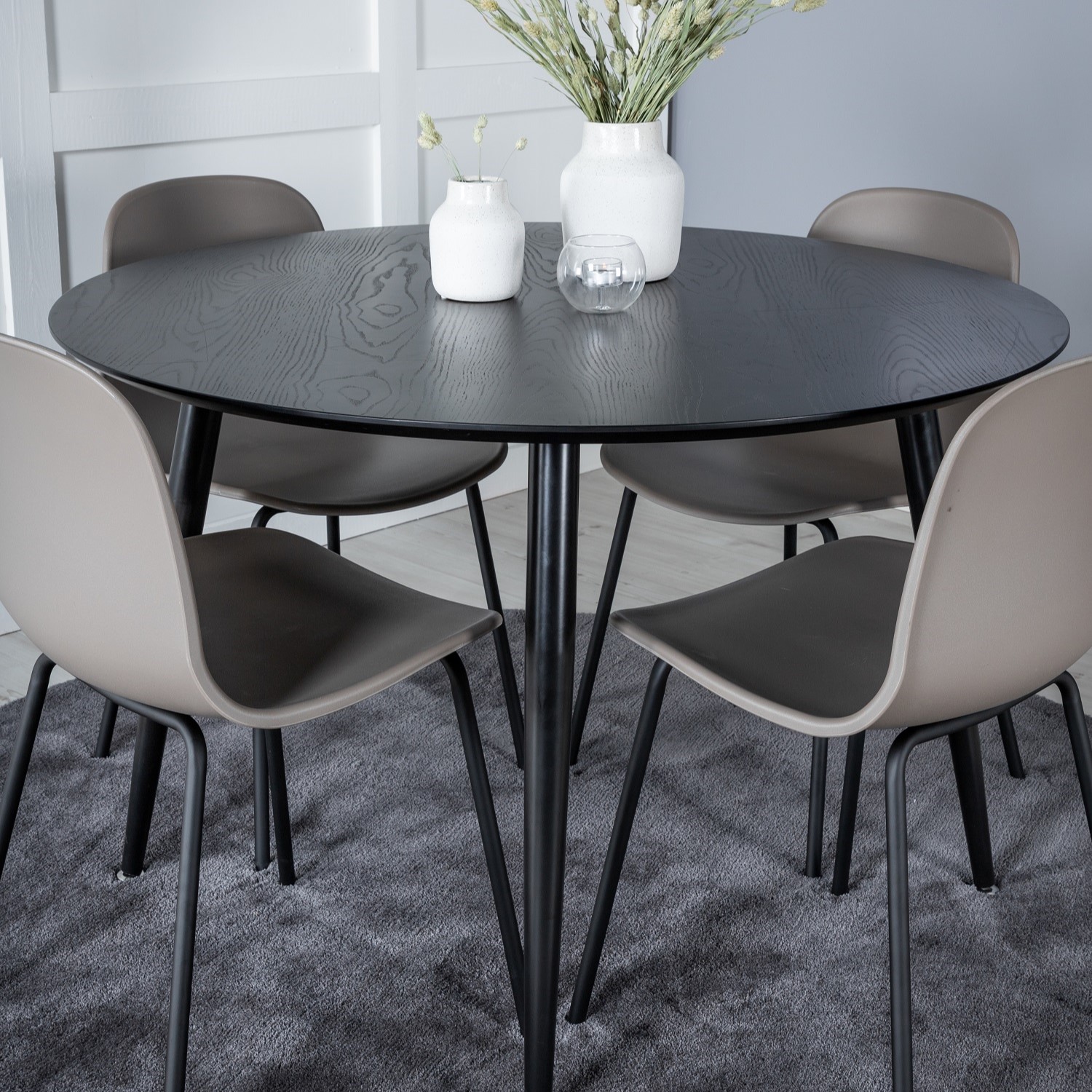 Spisegruppe Venture Home Dipp med 4 Arctic Stoler