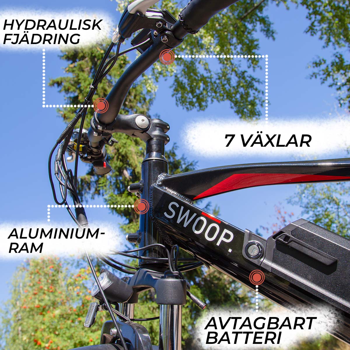 El-sykkel Swoop Swoop el-sykkel Fatbike, 26"