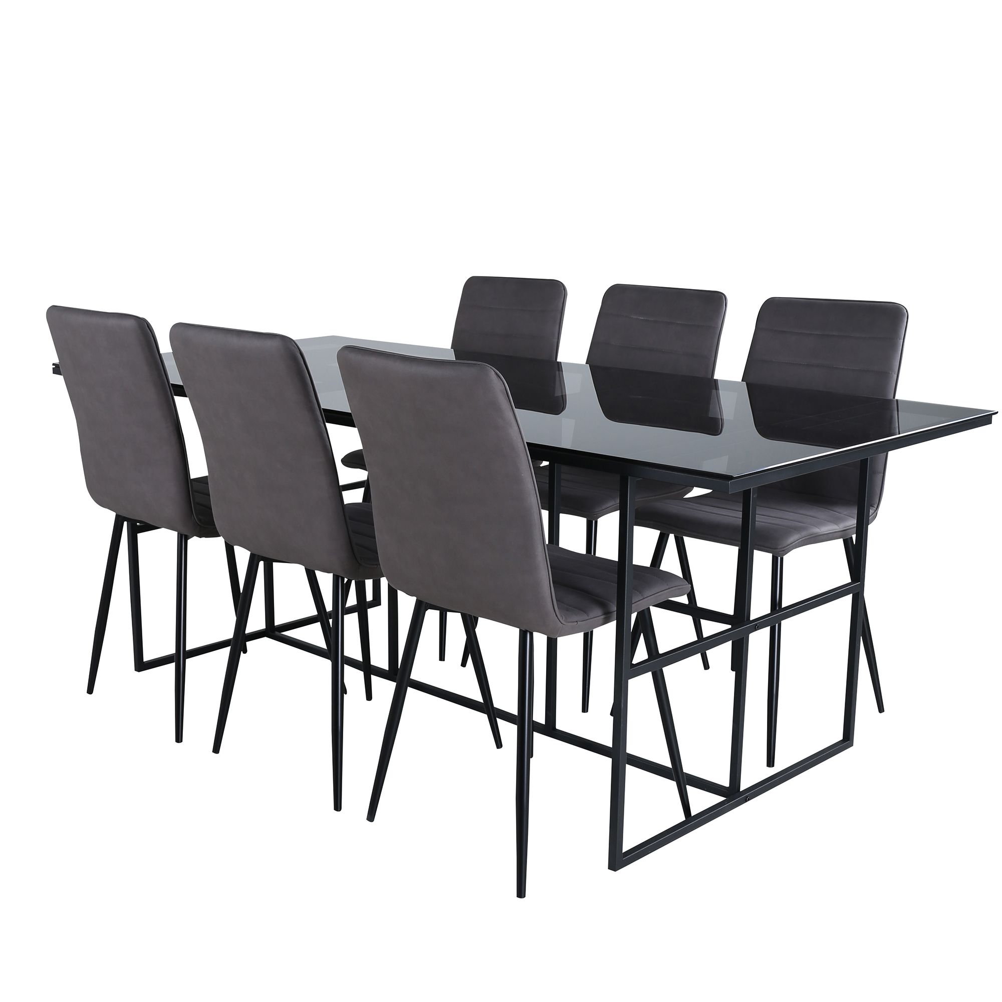 Spisegruppe Venture Home Lund med 6 Walerina Stoler