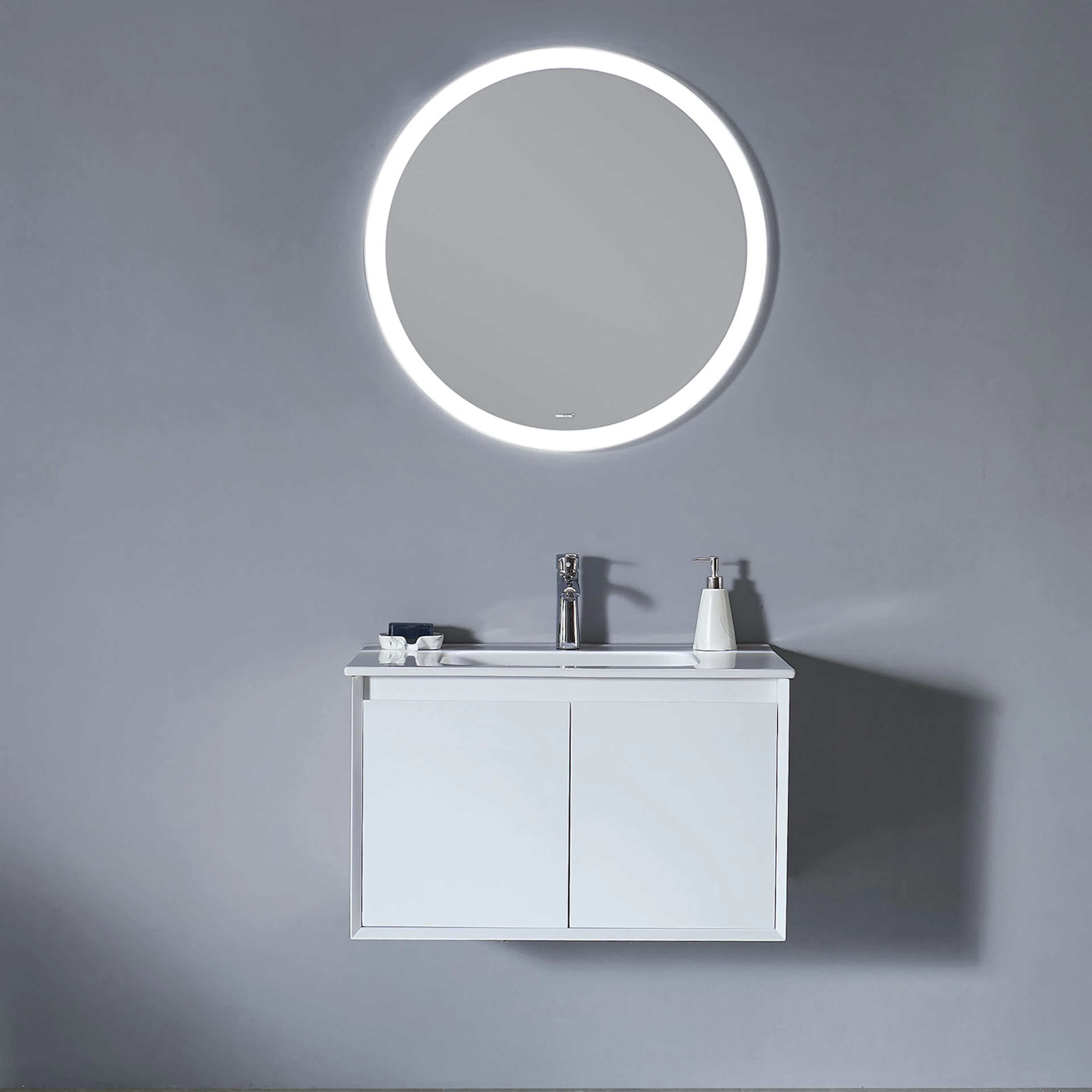 Speil LH Elegant med LED Belysning Rund