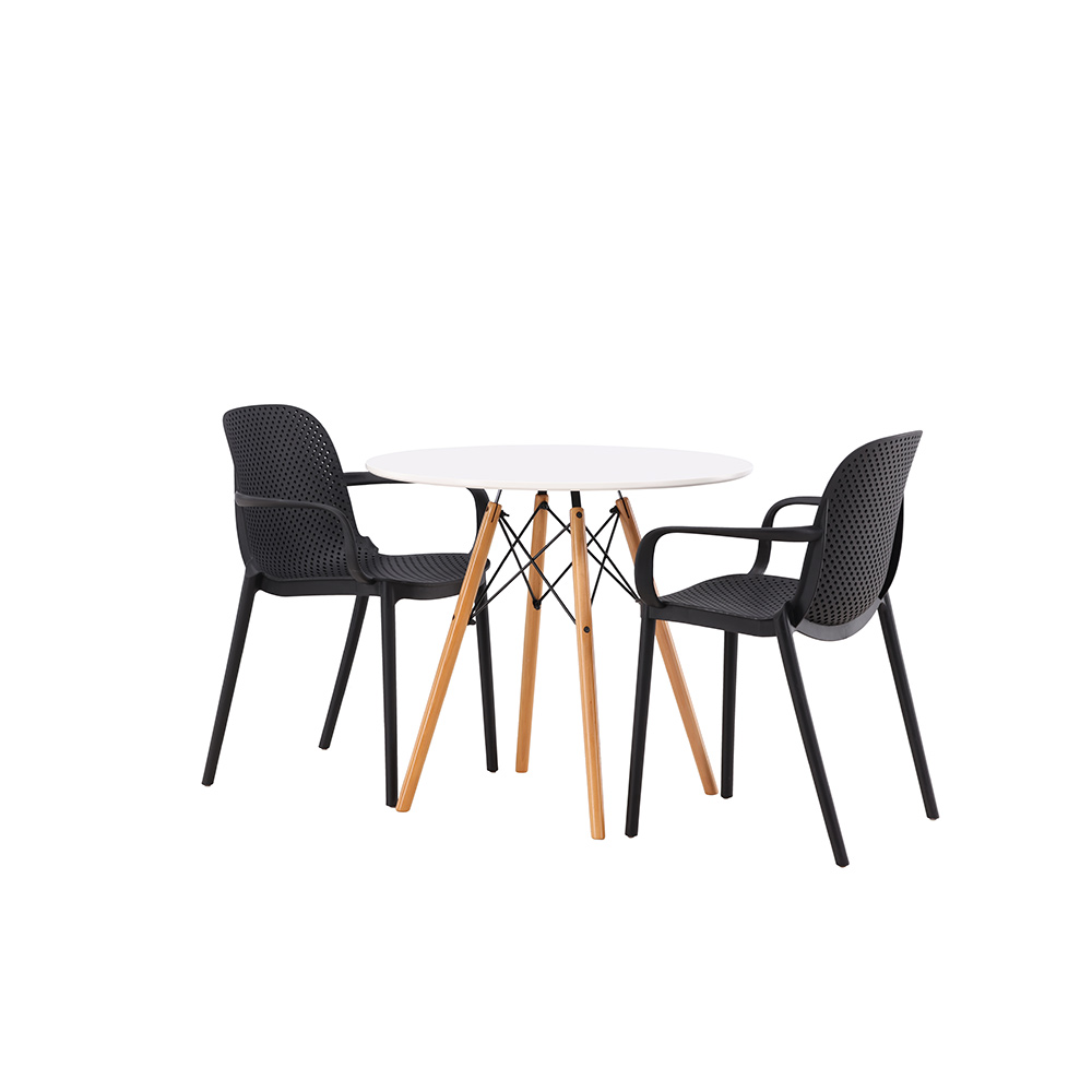 Spisegruppe Venture Home Danburi Ø 60 cm med 2 Baltimore Stoler