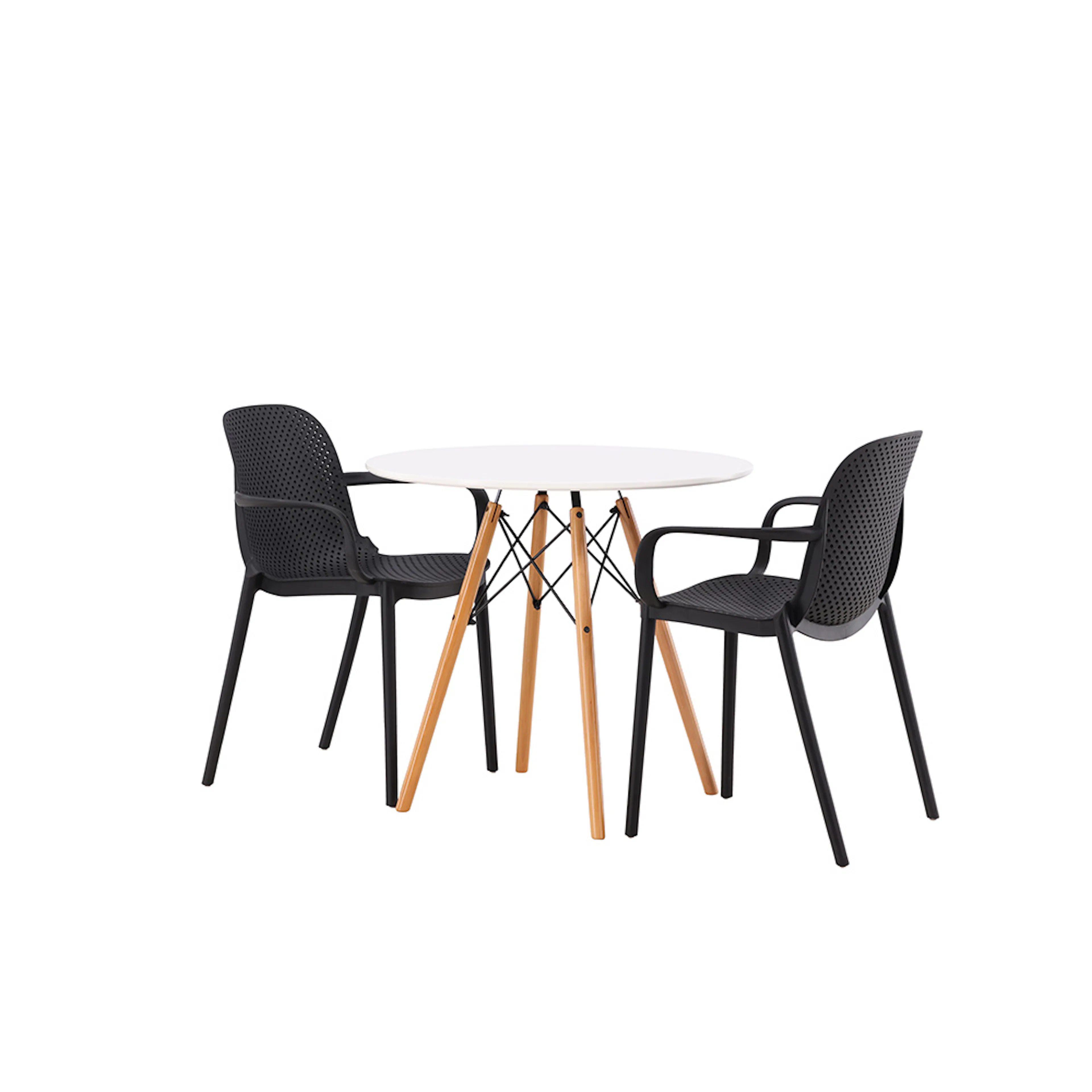 Spisegruppe Venture Home Danburi Ø 60 cm med 2 Baltimore Stoler