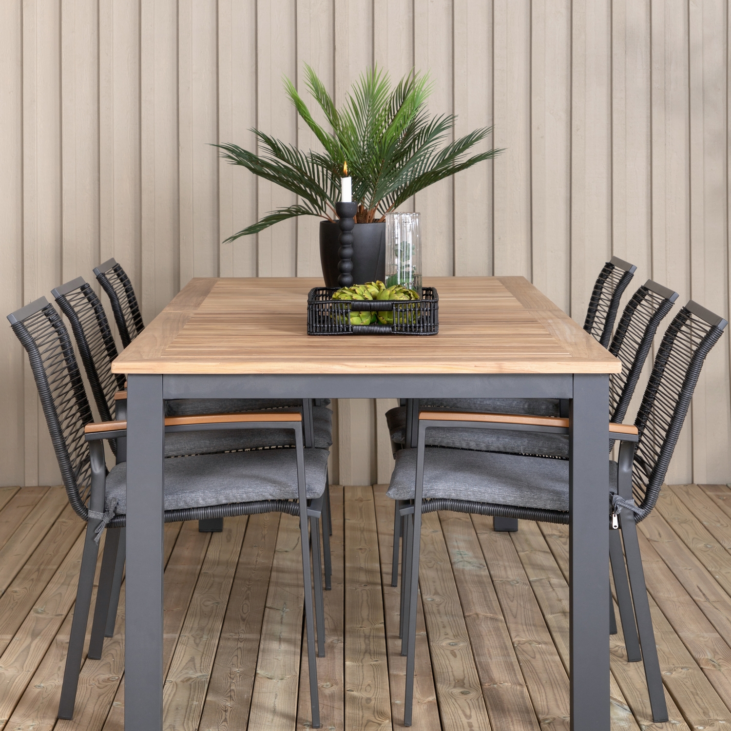 Spisegruppe Venture Home Perla med 6 Douglas Spisestoler