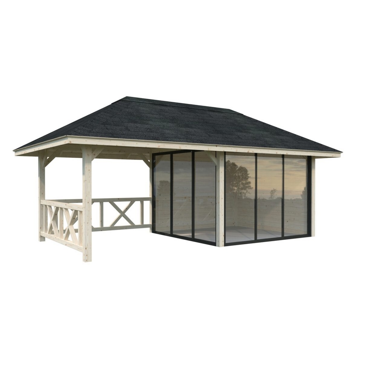 Hagestue Palmako Bianca 16,6 m2 Sett 203 Slide
