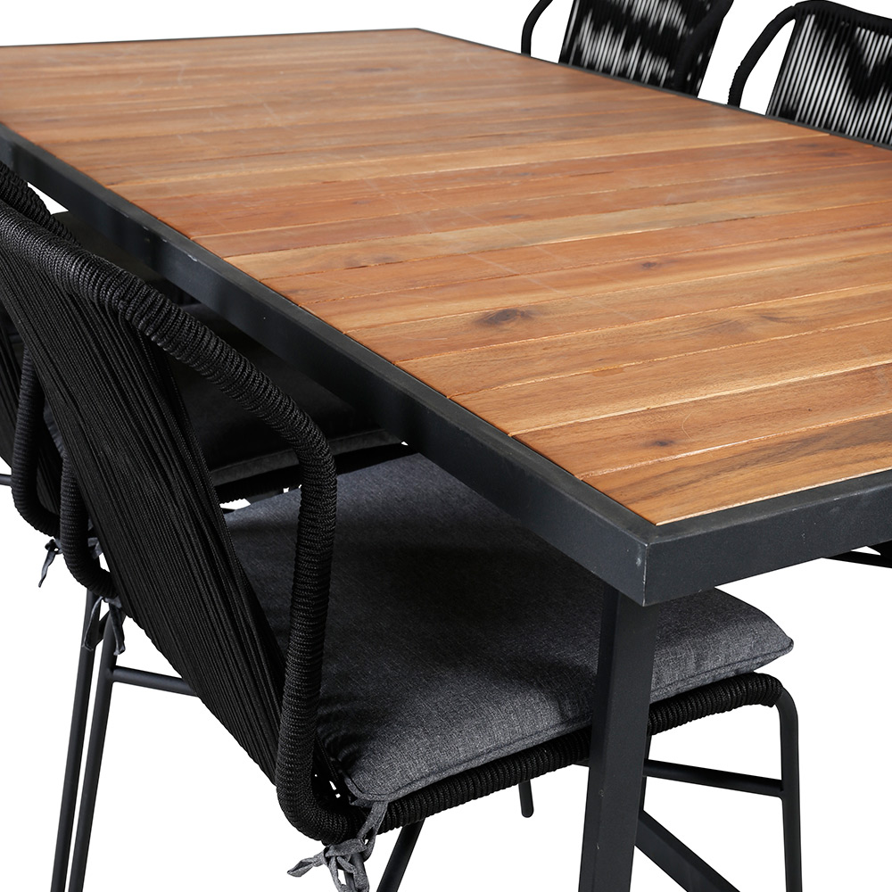 Spisegruppe Venture Home King med 6 Julle Stablebare Spisestoler