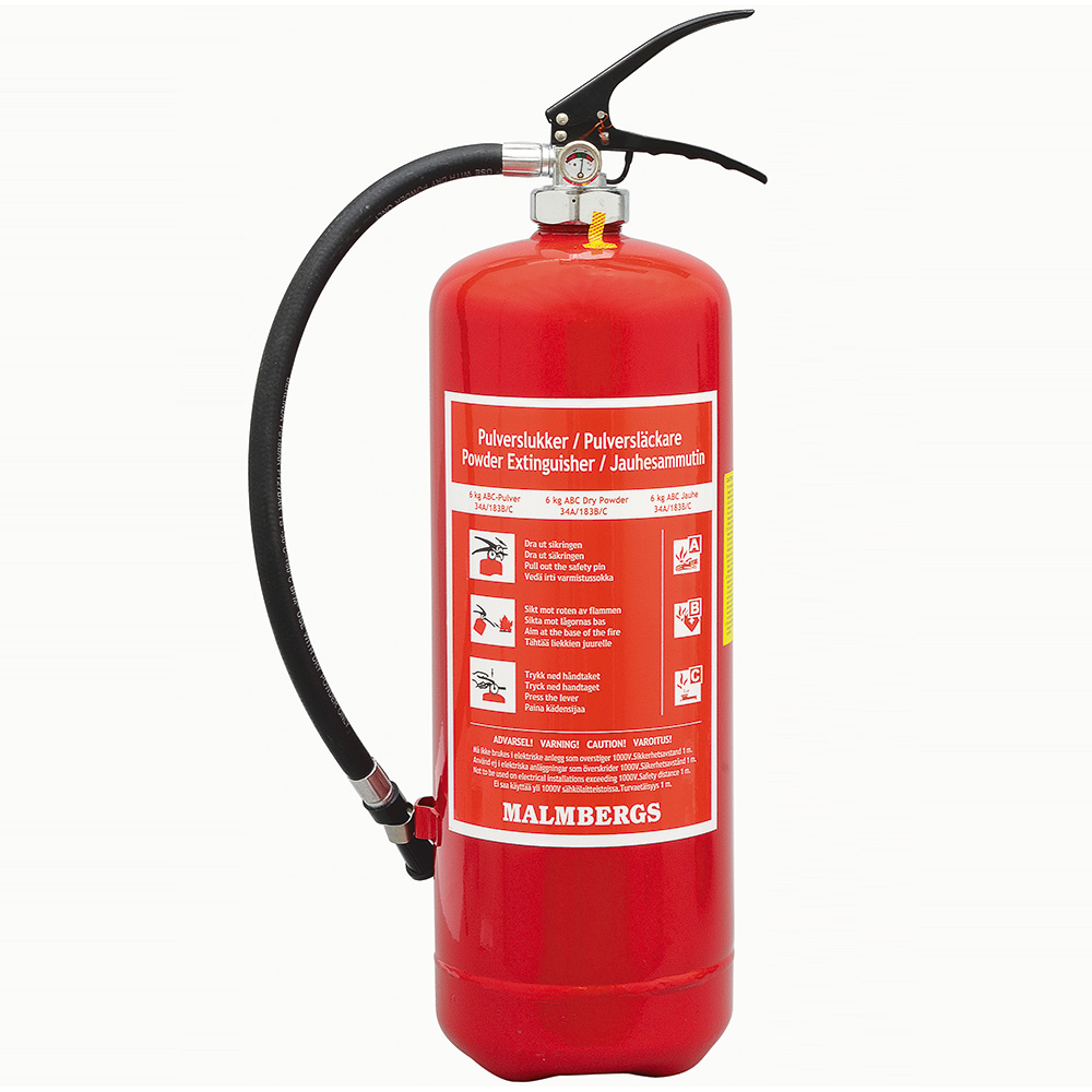 Brannslukningsapparat Malmbergs ABC Pulver 6 Kg