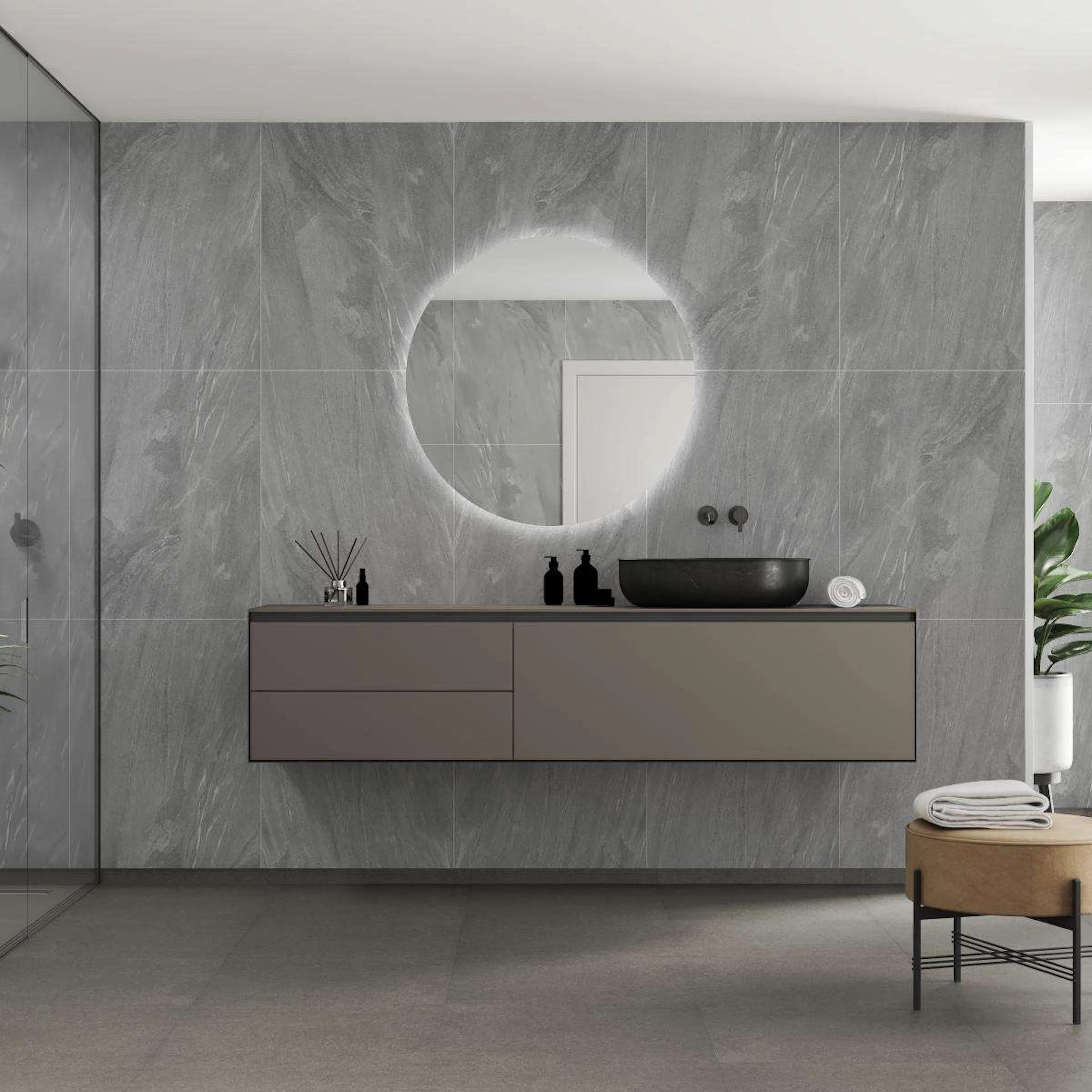 Baderomspanel Fibo 4009-M6080 Grey Stone