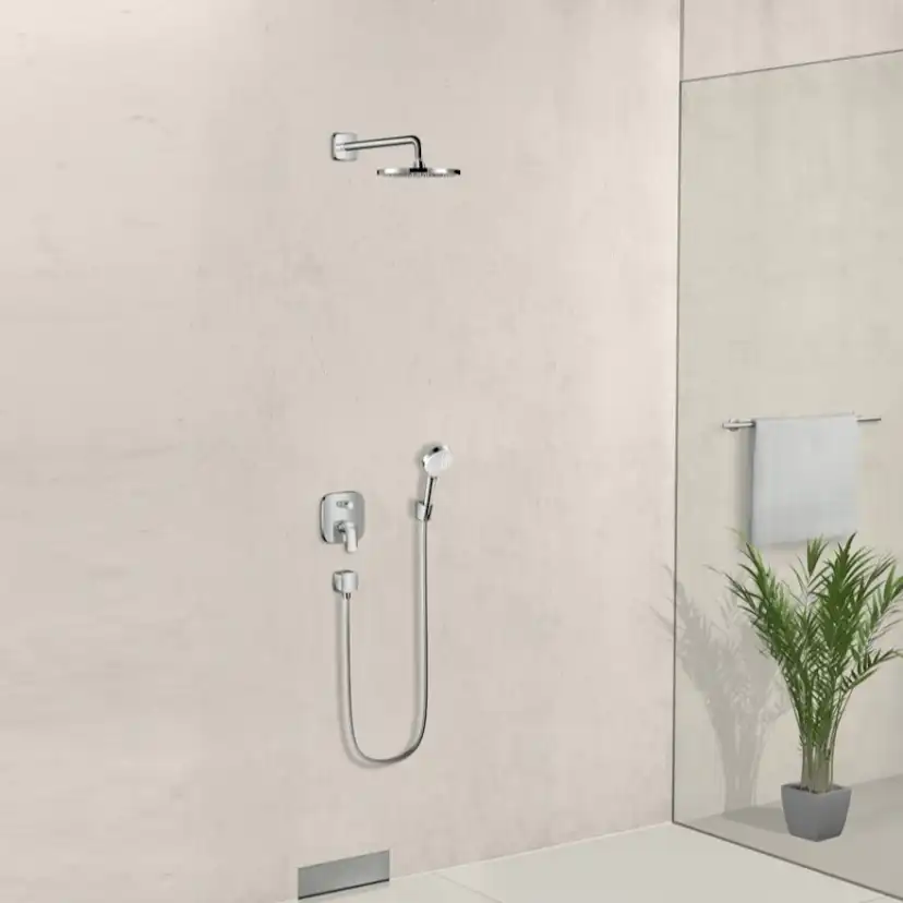 Badekarbatteri Hansgrohe Logis med 2 funksjoner for Innbygning