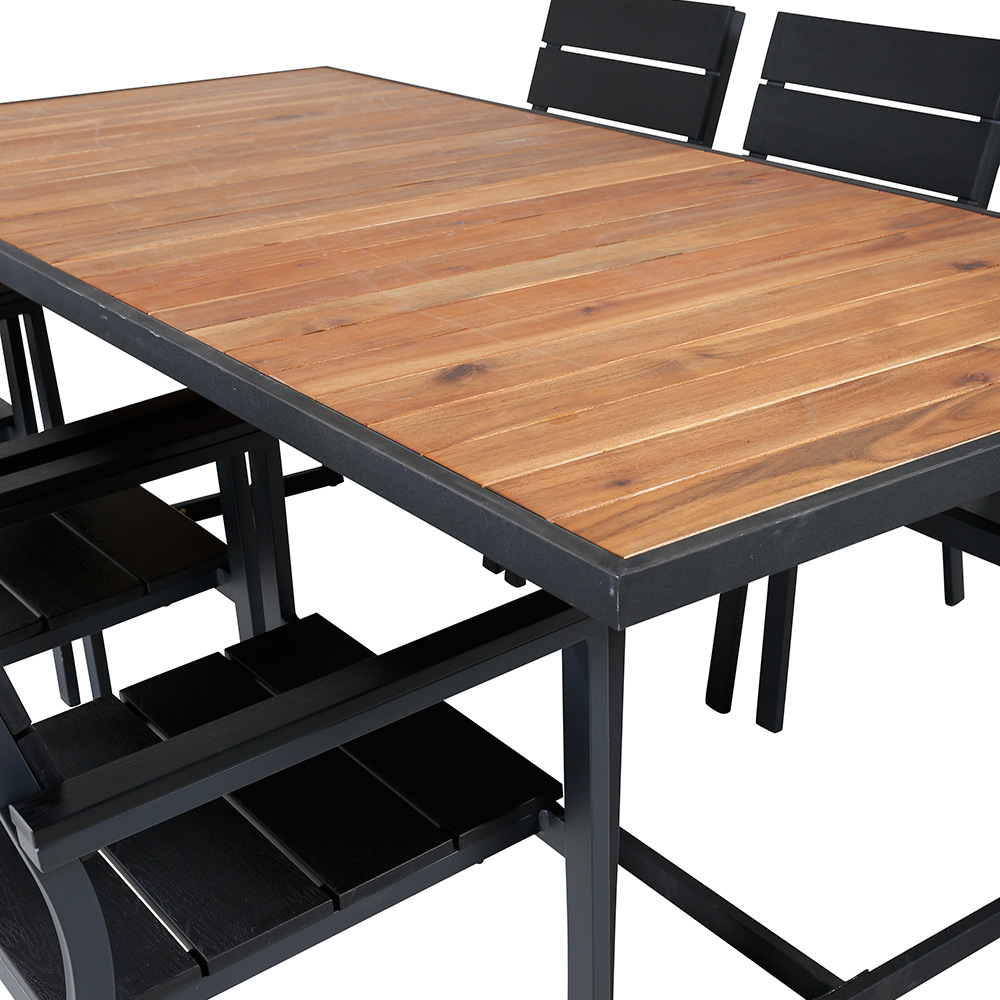 Spisegruppe Venture Home King med 6 Lede Stablebare Spisestoler