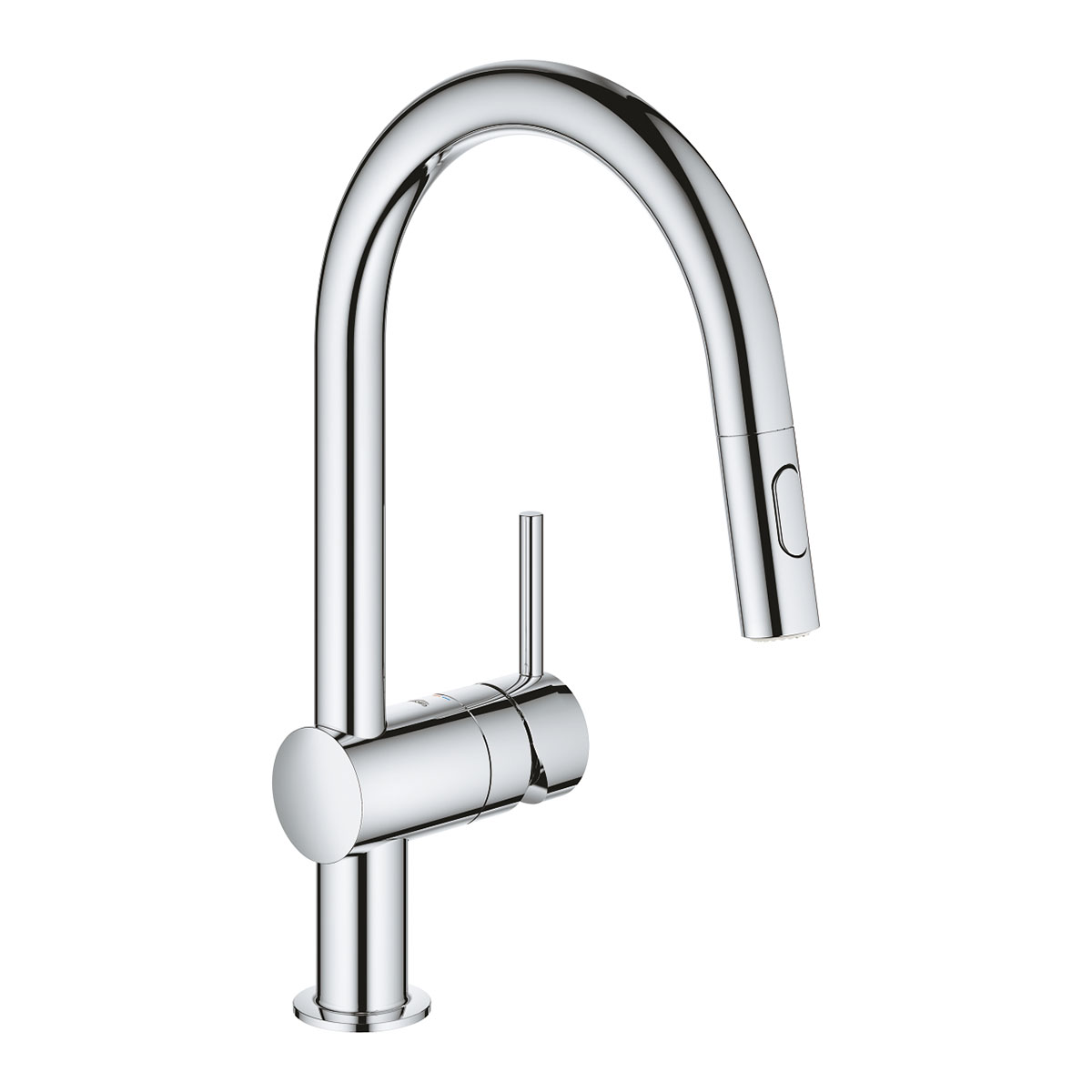 K&ouml;ksblandare Grohe Minta C-pip Engreppsblandare Krom Sv&auml;ngbar & Utdragbar Pip