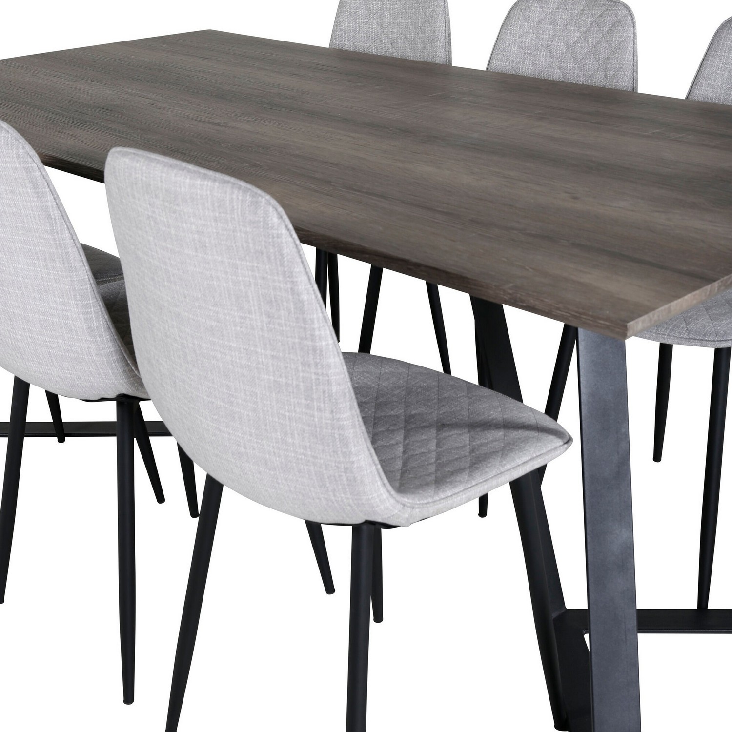 Spisegruppe Venture Home Madde med 6 Phoi Stoler Polyester
