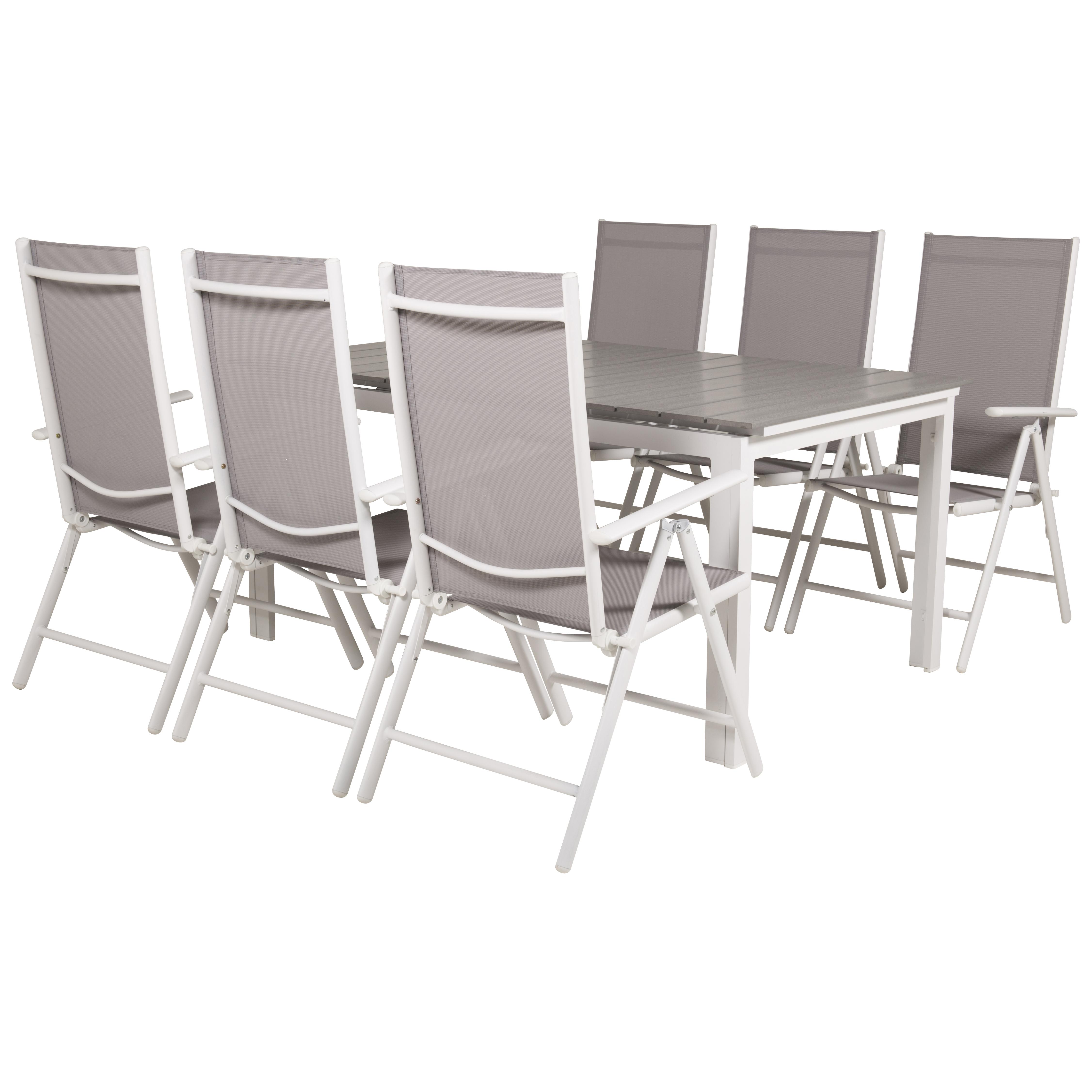 Spisegruppe Venture Home Lova 160/240 med 6 Bront Stoler
