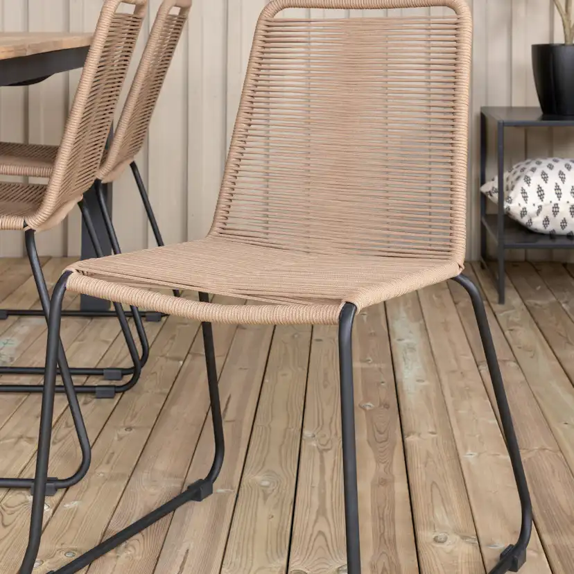 Spisegruppe Venture Home Perla 224 med 6 Leon Stablebare Spisestoler