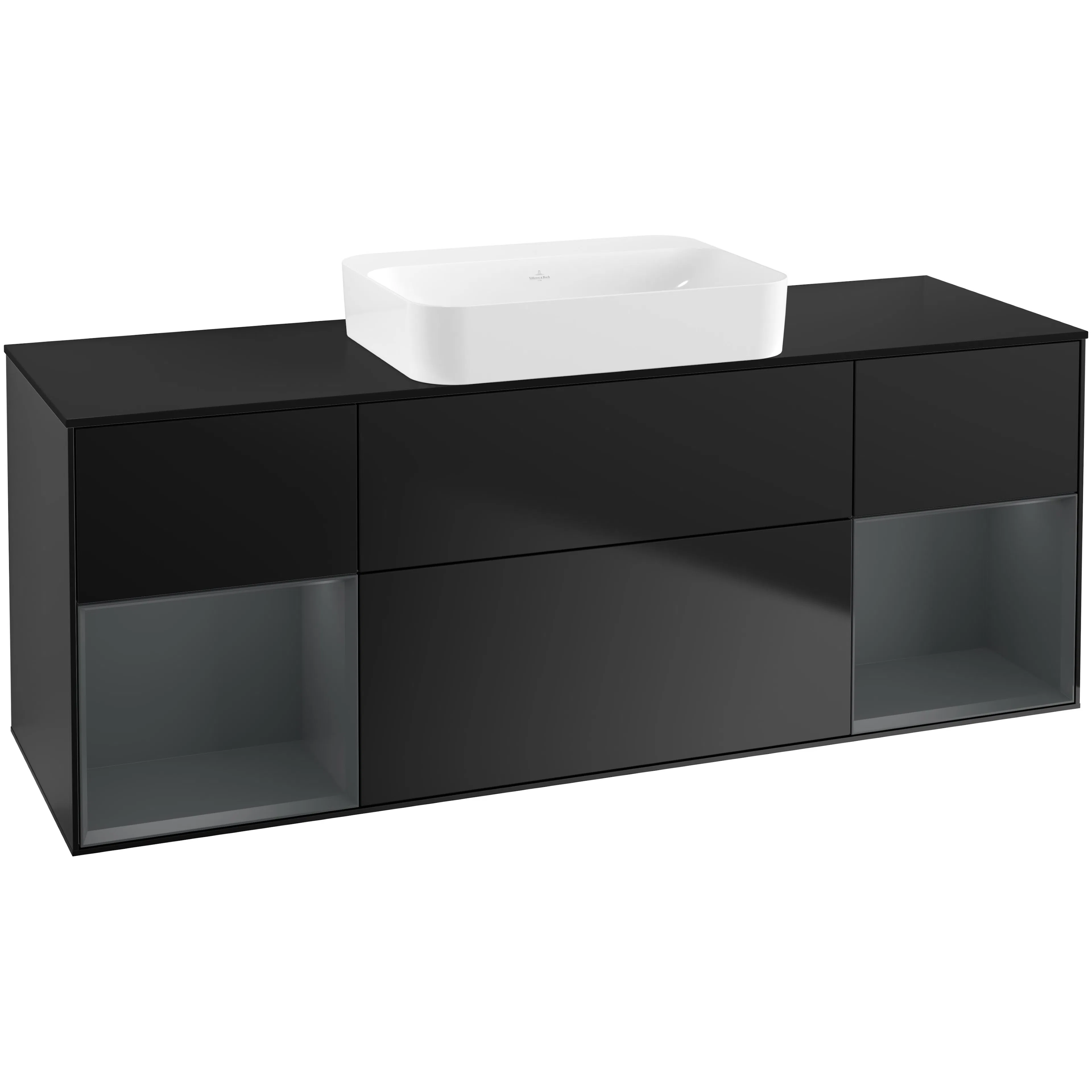 Tvättställsskåp Villeroy & Boch Finion med Två Hyllor och Bänkskiva för Fristående Tvättställ