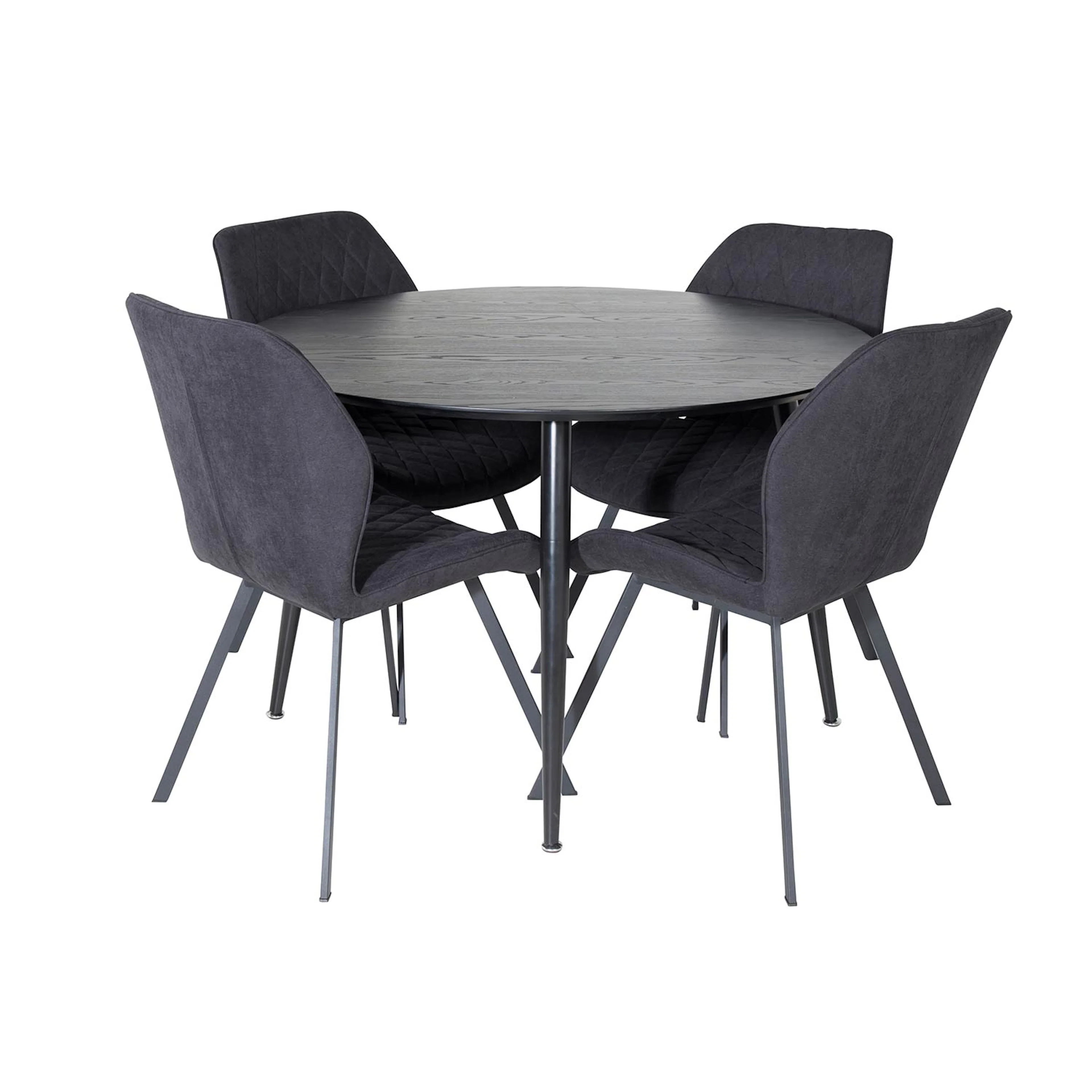 Spisegruppe Venture Home Dipp Ø115 cm med 4 Gemma Stoler