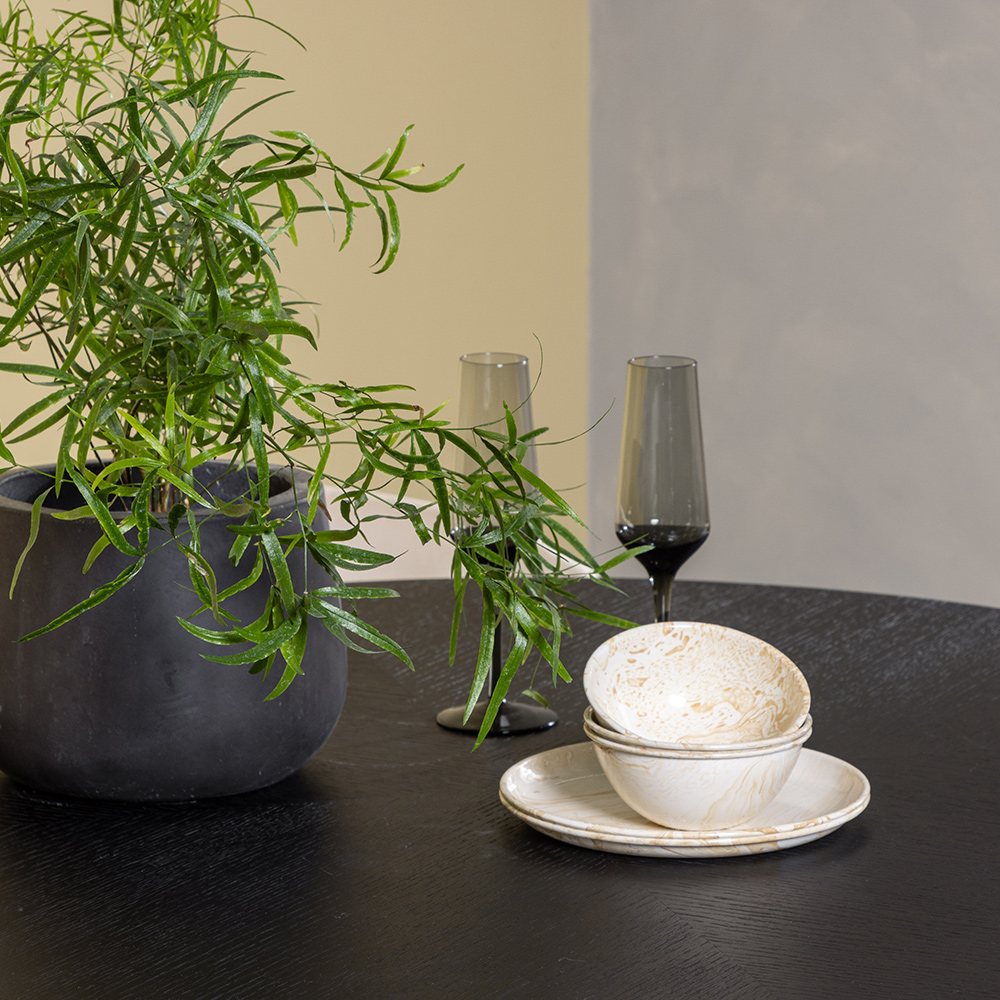 Spisegruppe Venture Home Copenhagen Ø 115 cm med 4 Berit Stoler