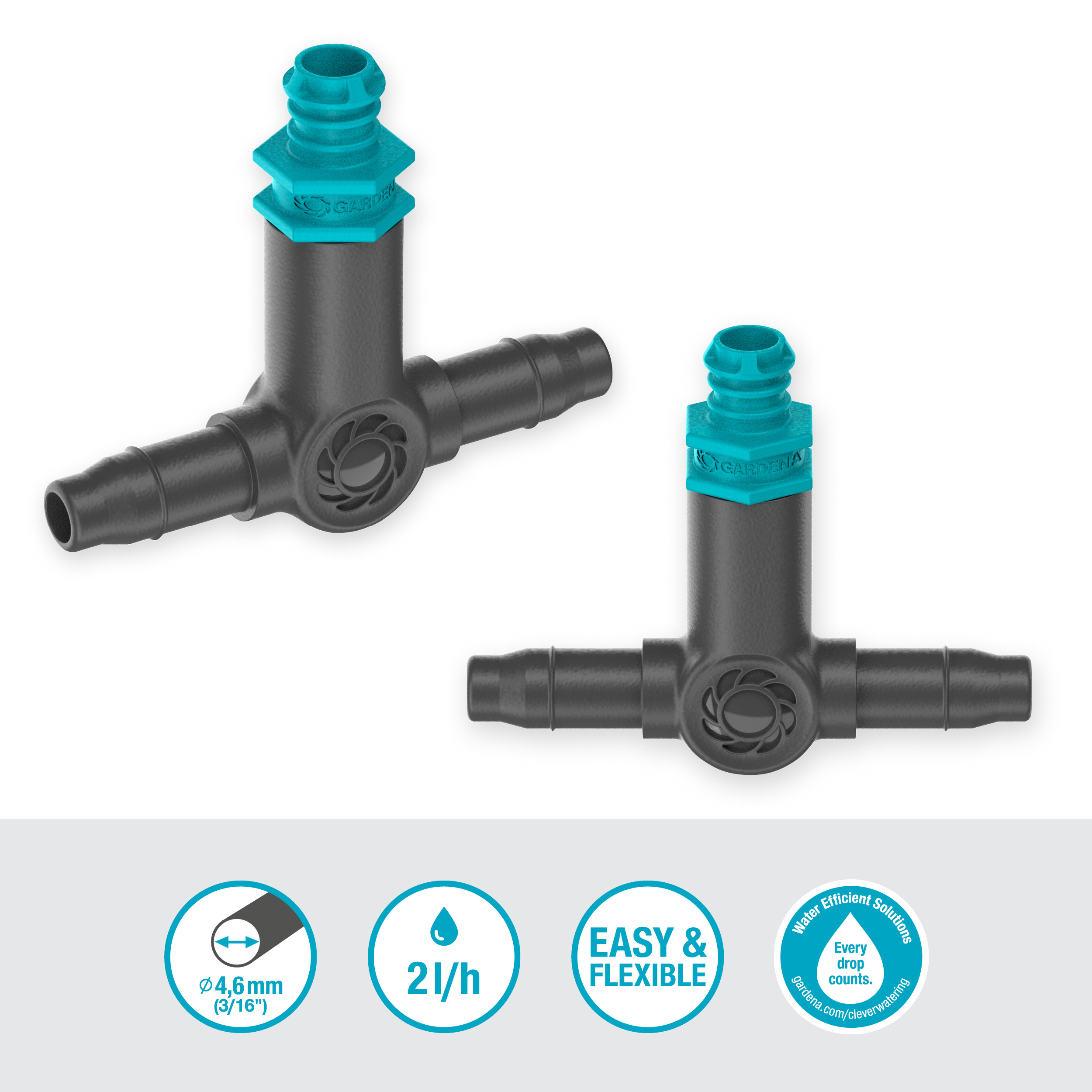 Droppfordeler Gardena Micro-Drip Inline 2 l/h