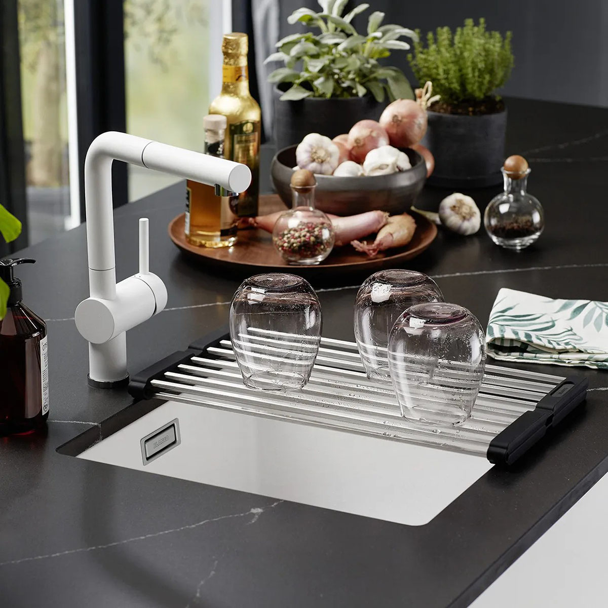 BLANCO SUBLINE 320-U SILGRANIT® INFINO - VIT Hvit, Undermontering