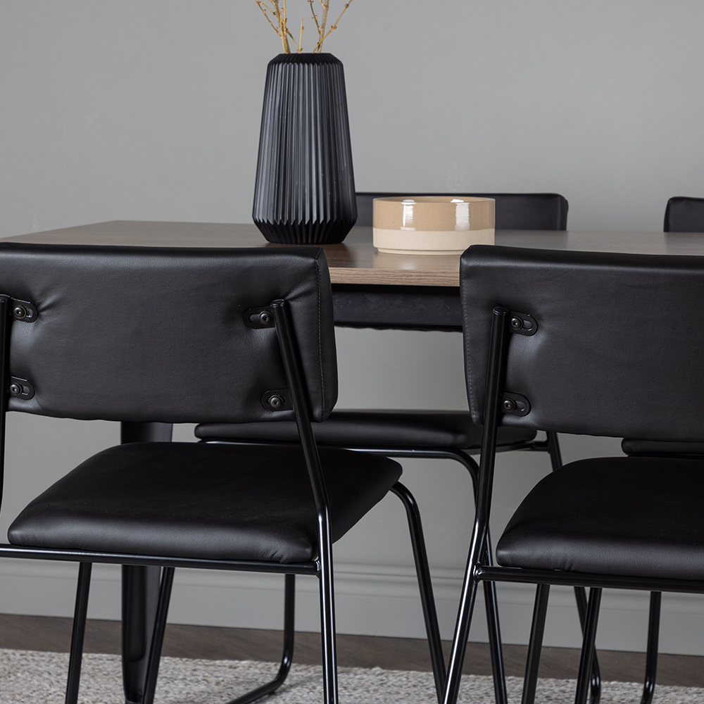 Spisegruppe Venture Home Tempe 140 cm med 4 Kenth Stoler