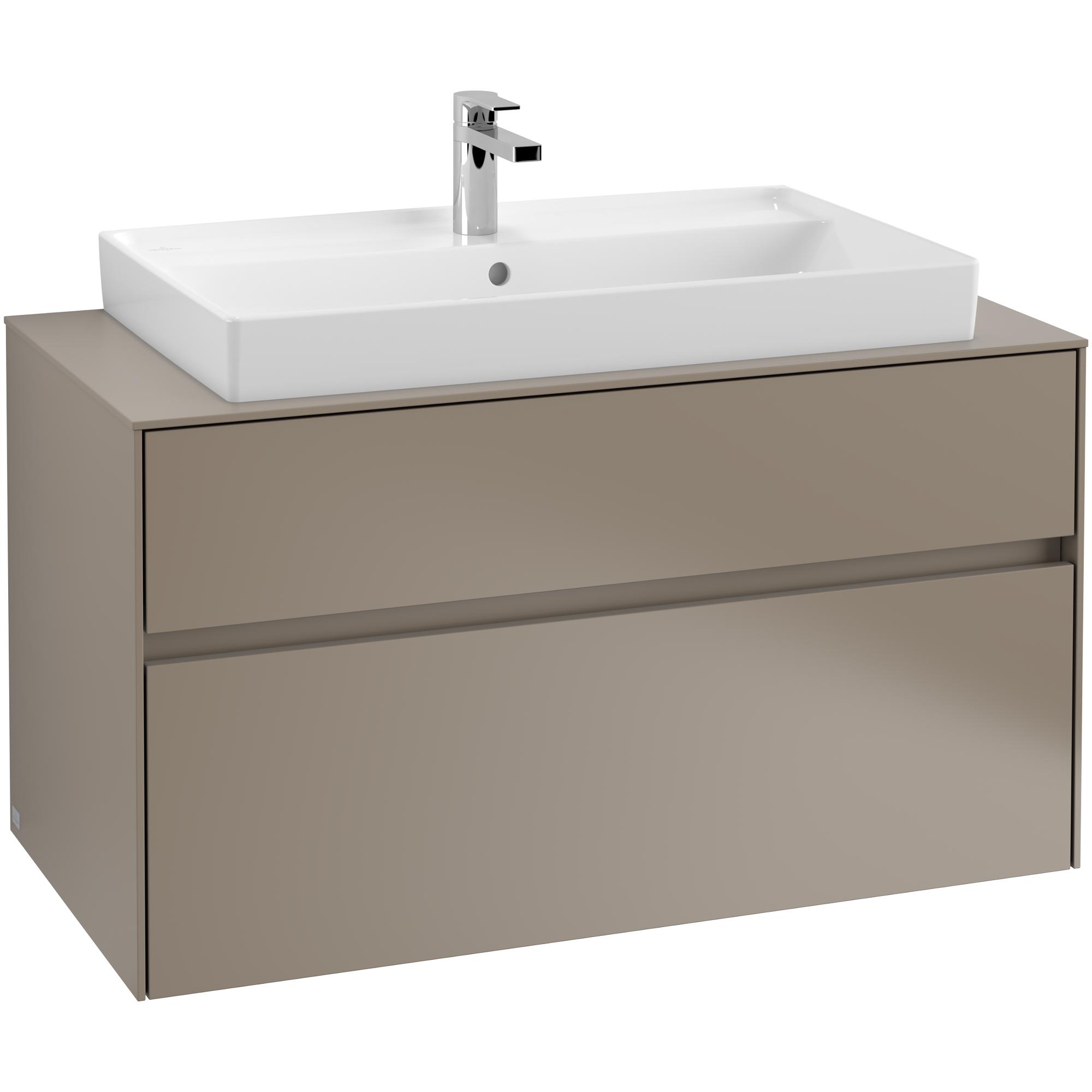 Tv&auml;ttst&auml;llssk&aring;p Villeroy & Boch Collaro 100 cm med 2 L&aring;dor f&ouml;r Ovanp&aring;liggande Sk&aring;pstv&auml;ttst&auml;ll