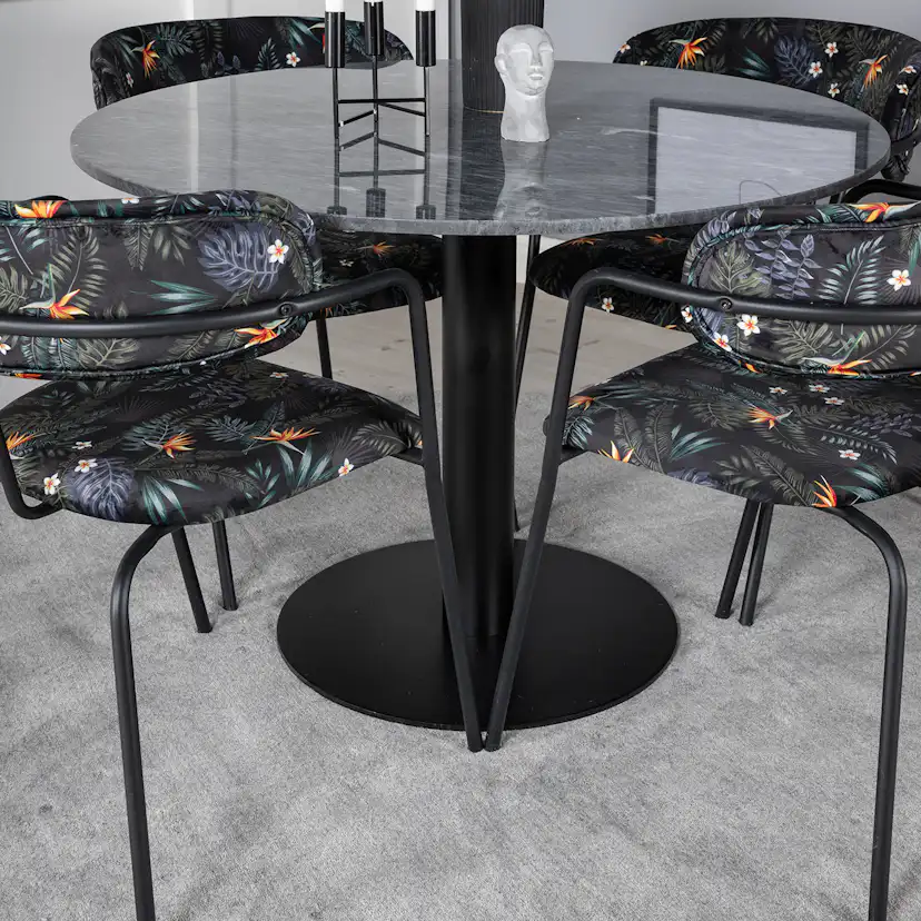 Spisegruppe Venture Home Estelle med 4 Aris Stoler Polyester