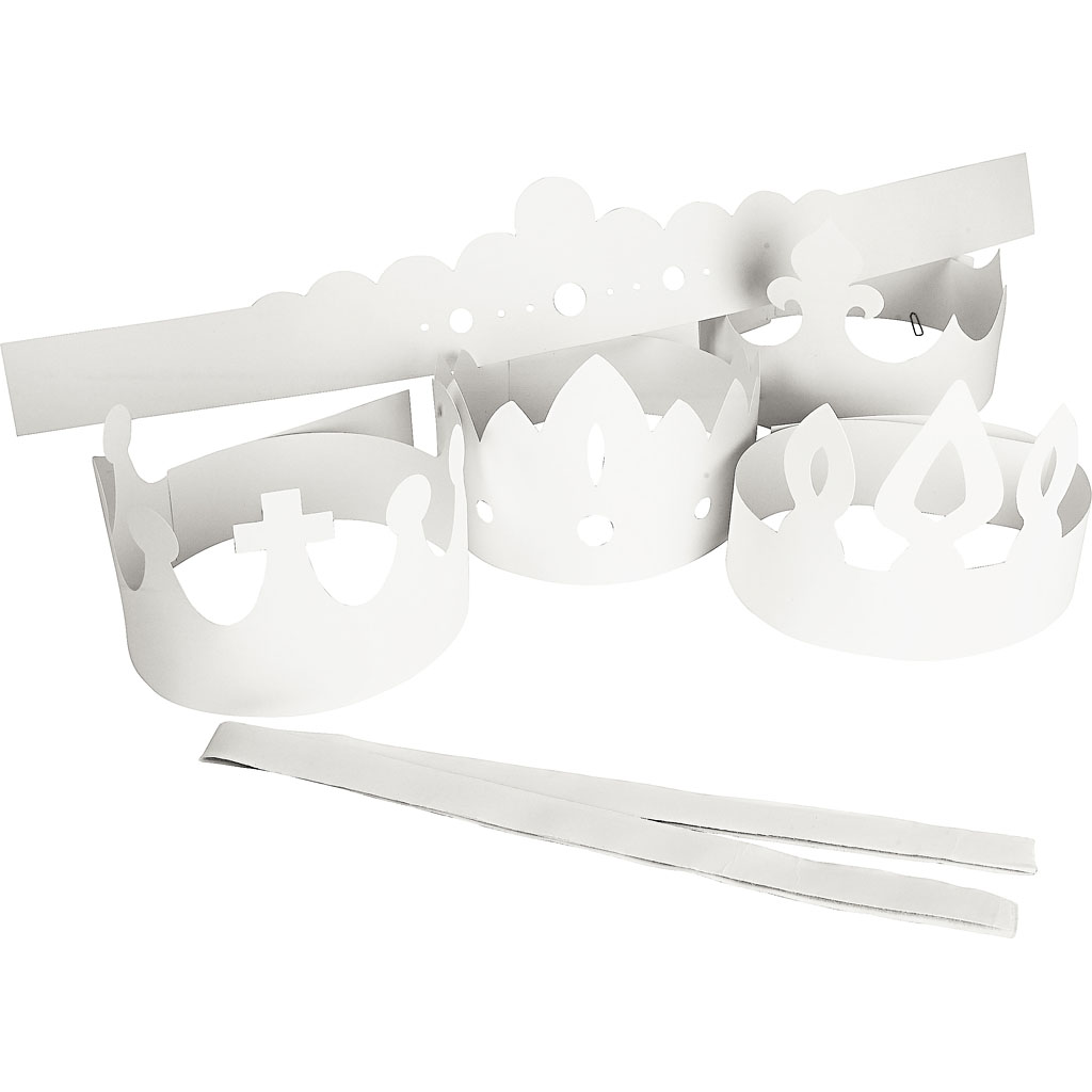 Kroner Creativ Company av Papir Hvit 60 cm 5 Stk/1 Pk