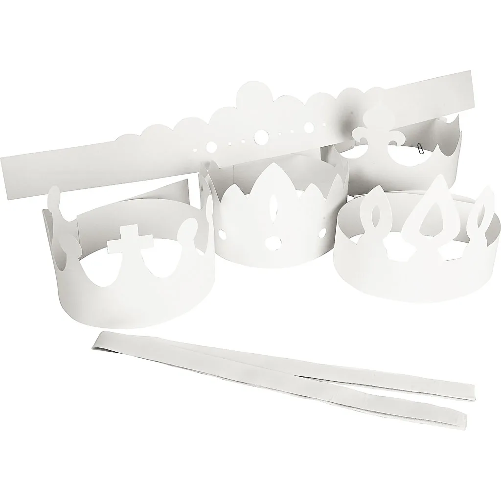Kroner Creativ Company av Papir Hvit 60 cm 5 Stk/1 Pk