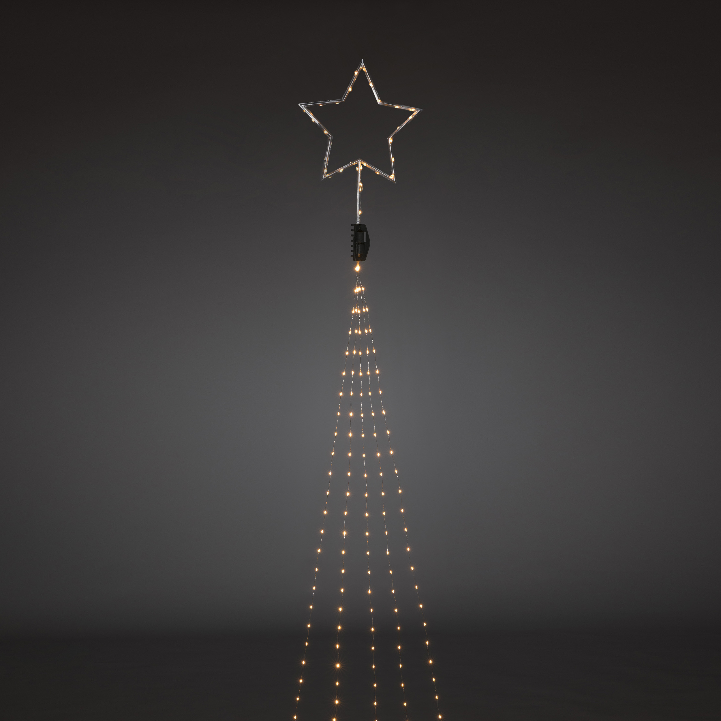 Julgransslinga silverf 274 LED Amber/Sølv