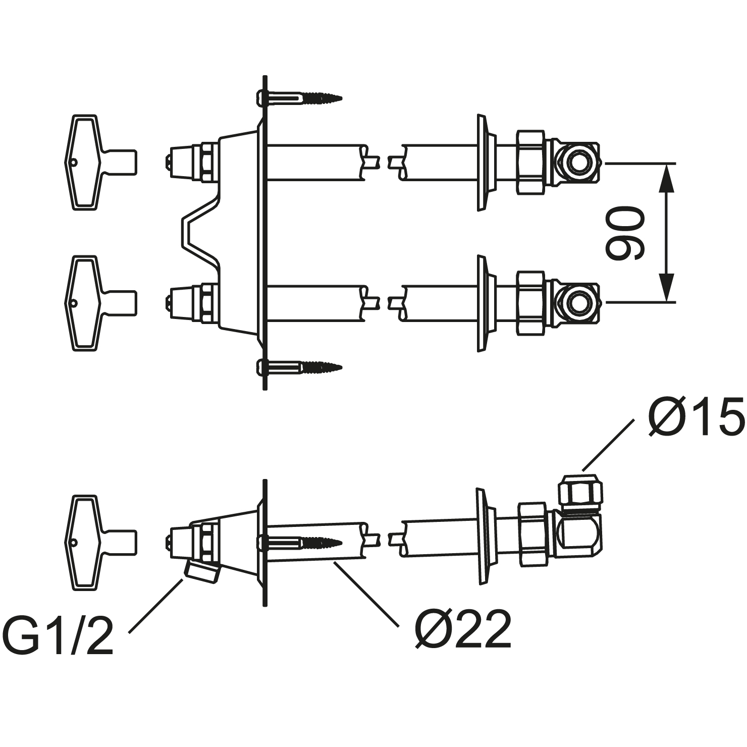 Vattenutkastare FM Mattsson för Kall-och Varmvatten