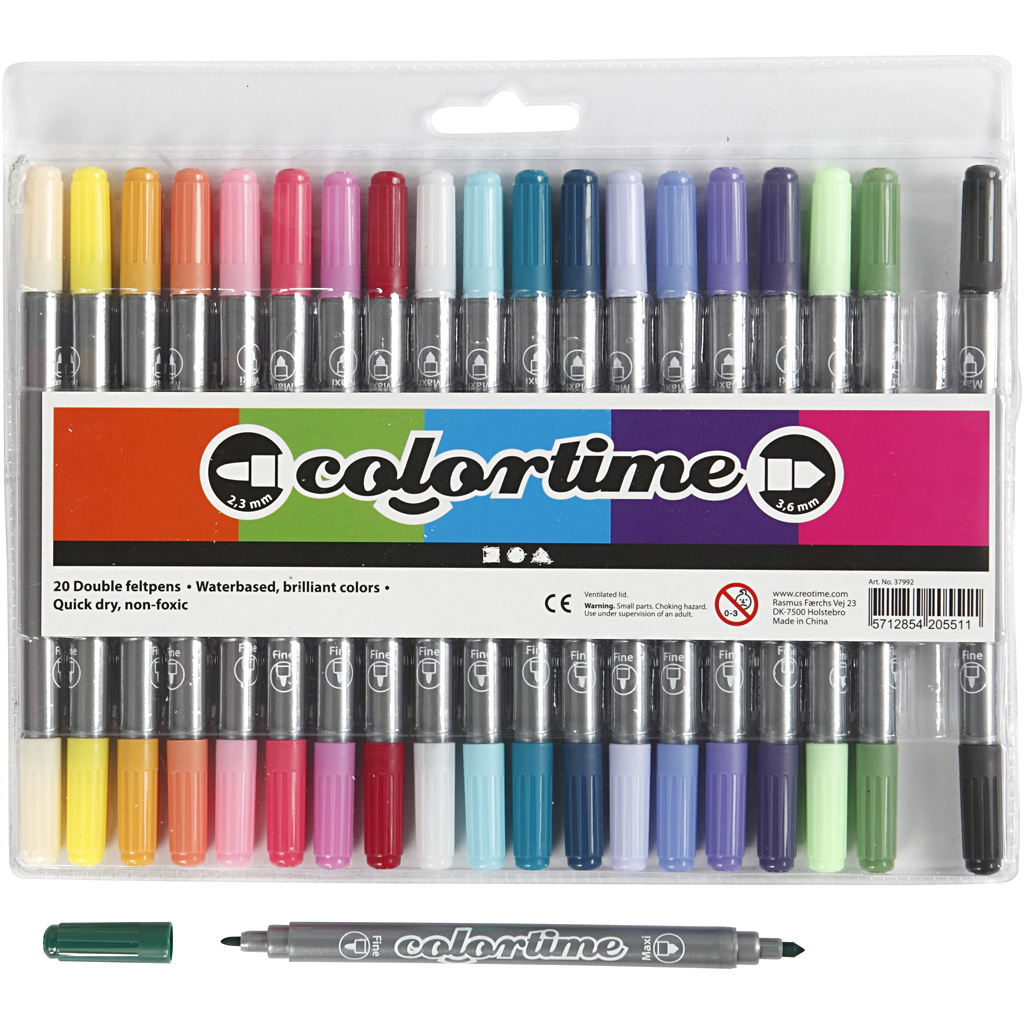 Dobbeltusj Creativ Company Colortime Strek 2,3+36 mm 1 Pk