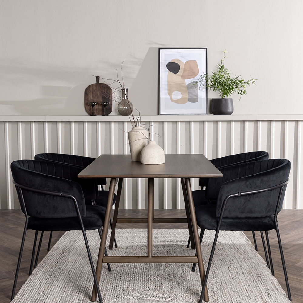 Spisegruppe Venture Home Kaseidon med 4 stk Selma Stoler