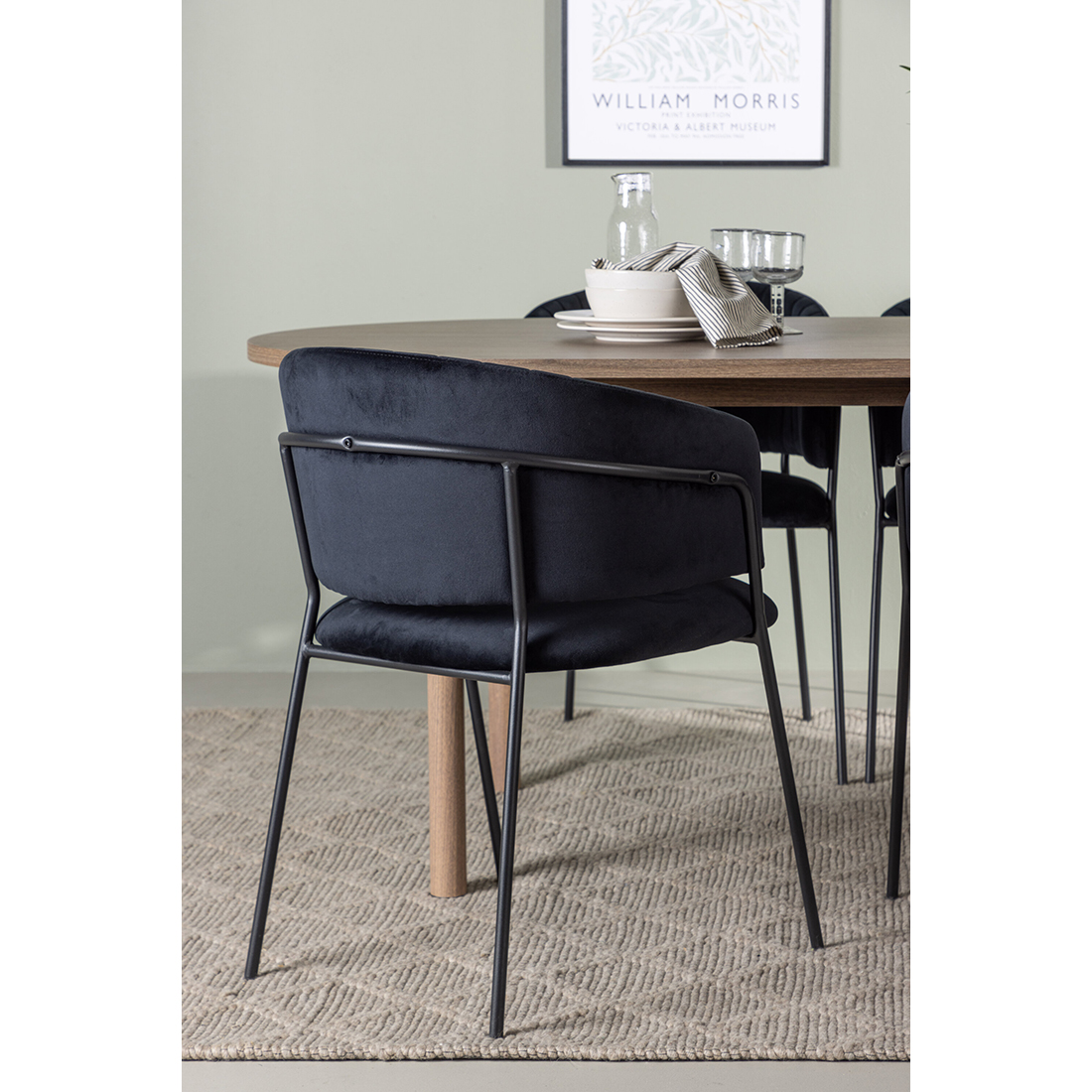 Spisegruppe Venture Home Andy Ø120 cm med 4st Selma Spisestoler