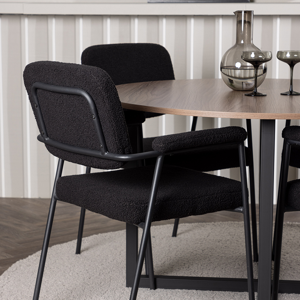 Spisegruppe Venture Home Durango Ø120 cm med 4 stk Yesterday Stoler