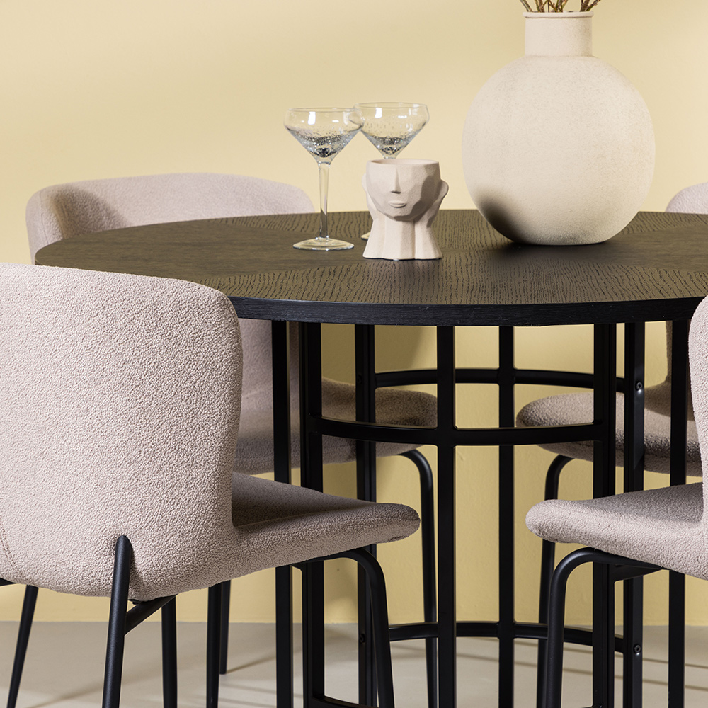 Spisegruppe Venture Home Copenhagen Ø 115 cm med 4 Modesto Stoler