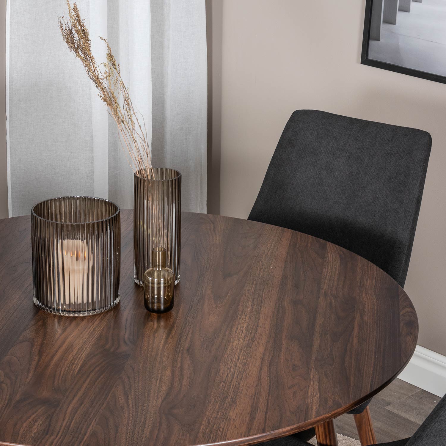 Spisegruppe Venture Home Plake1 med 4 Laura Stoler Polyester Rundt