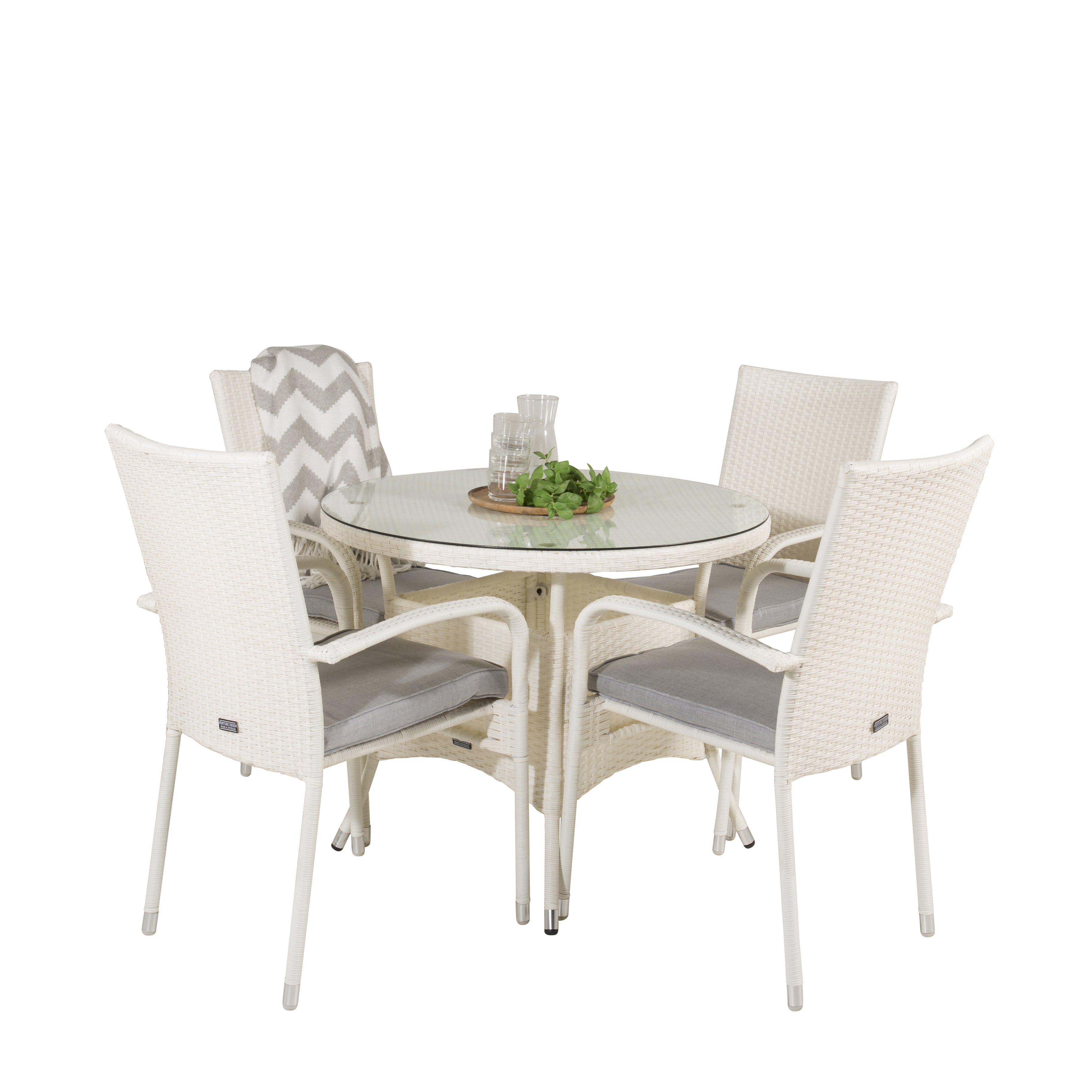 Spisegruppe Venture Home Virda Ø 90 med 4 Asta Stoler
