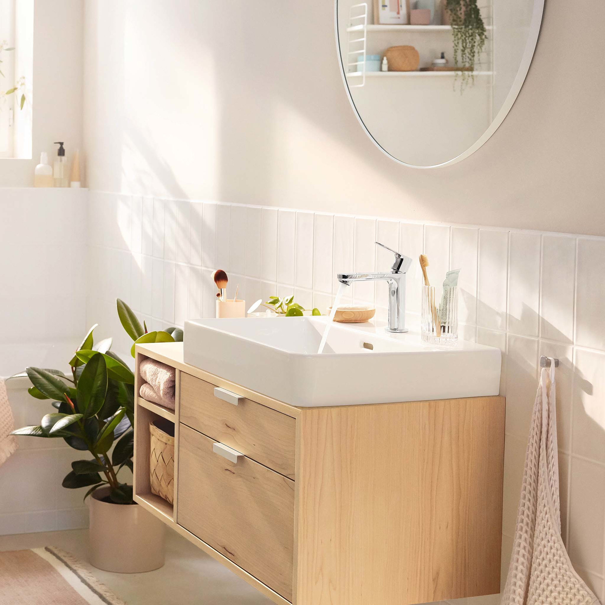 Servantbatteri Hansgrohe Rebris S 1-greps 110 med Løfteventil