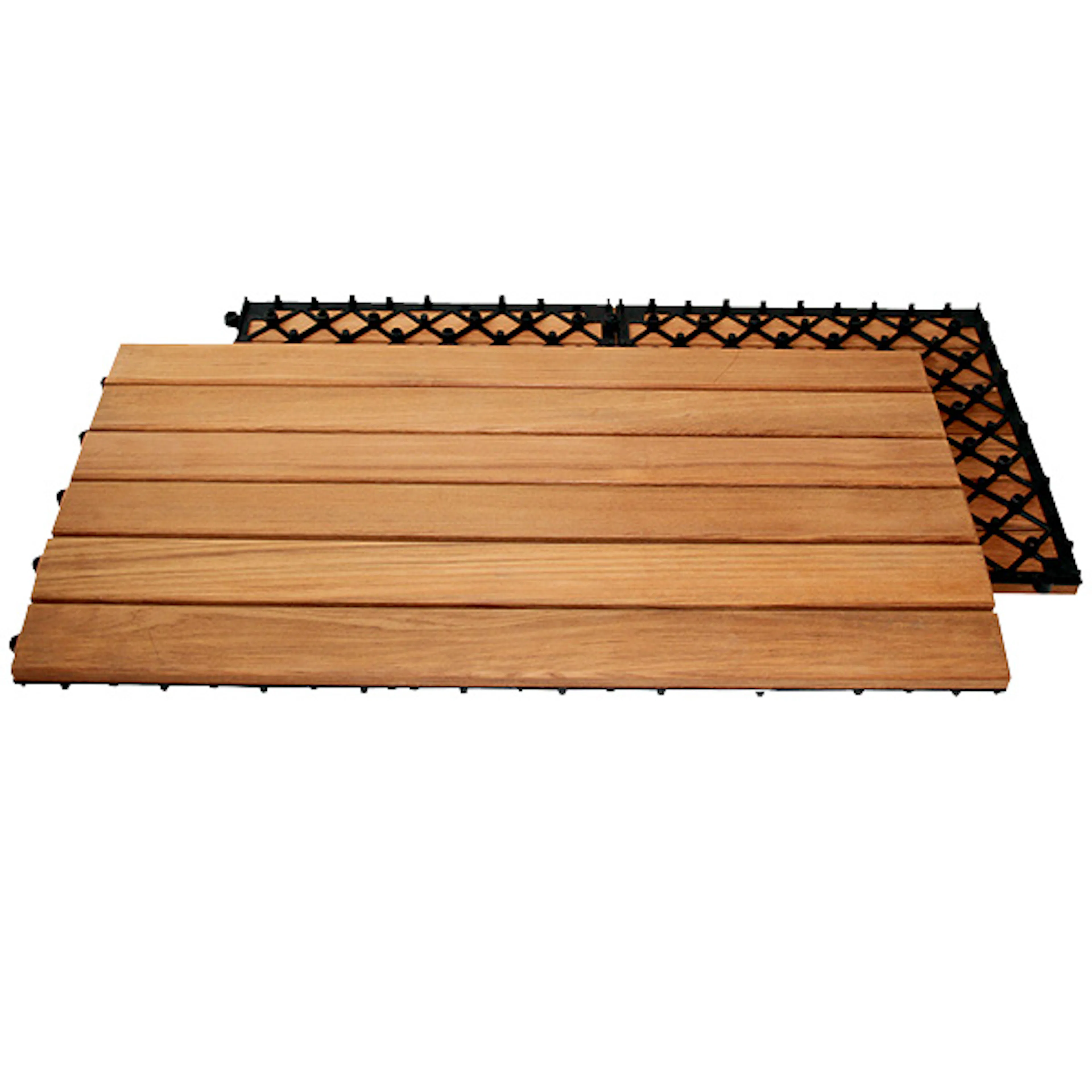 Terrasseheller Strand Rustfritt Teak Deltaplaten 30x60 Type D Venstre