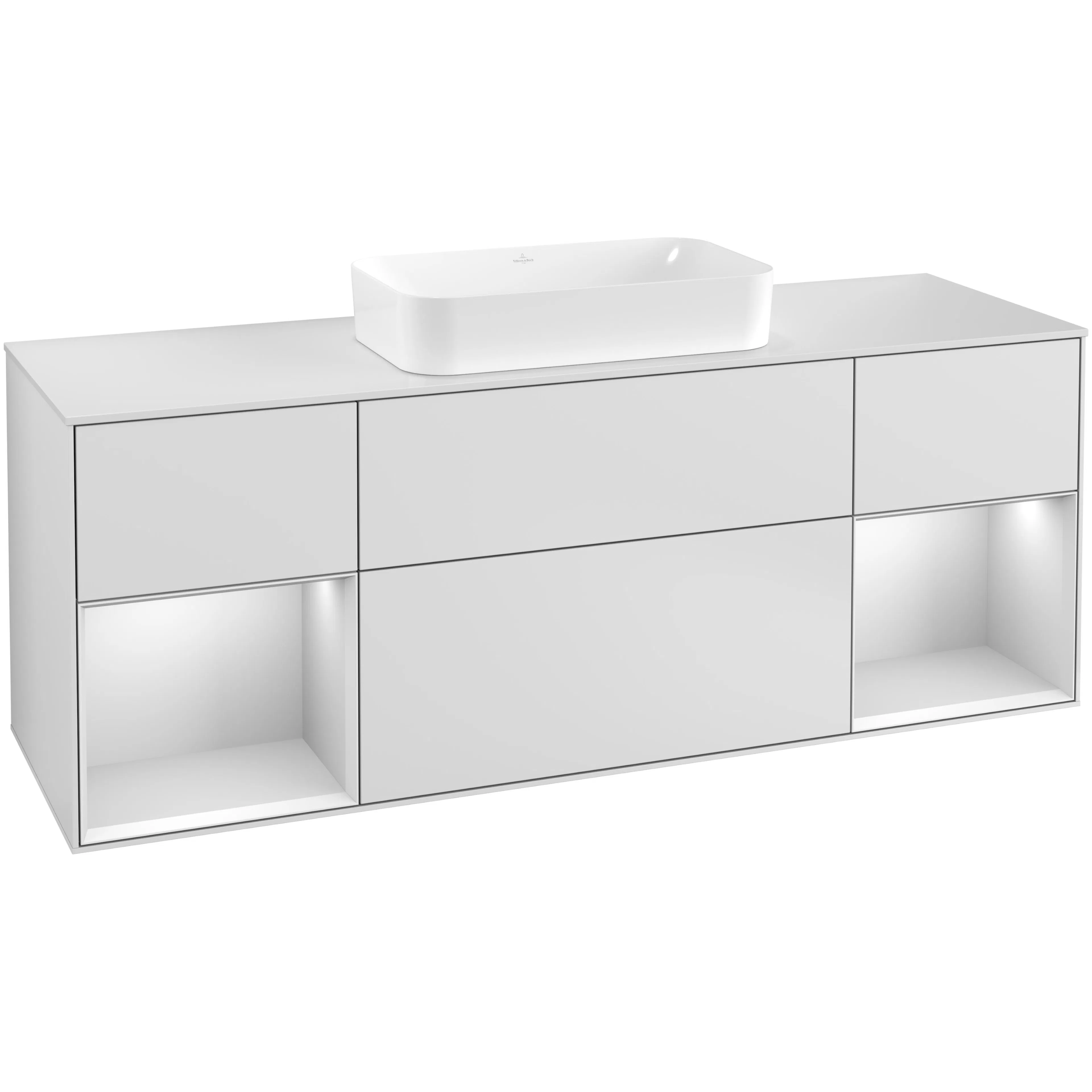 Tvättställsskåp Villeroy & Boch Finion med Två Hyllor och Bänkskiva för Fristående Tvättställ