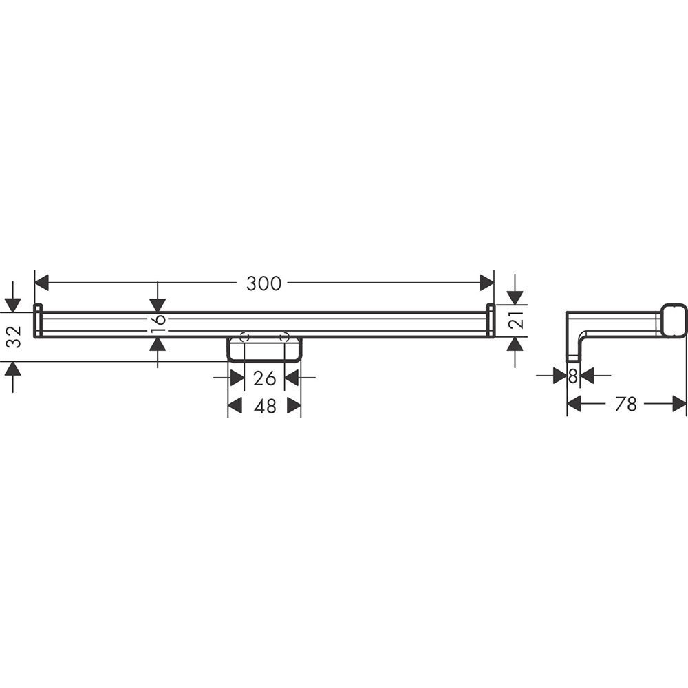 Toalettpapirholder Hansgrohe AddStoris 41748 Dobbel