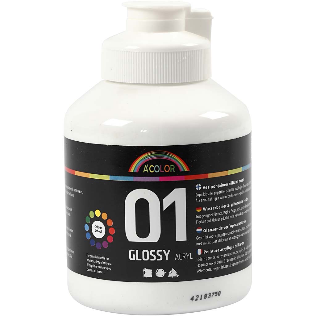 Akrylmaling Creativ Company A-color Nr 01 Blank 500 ml