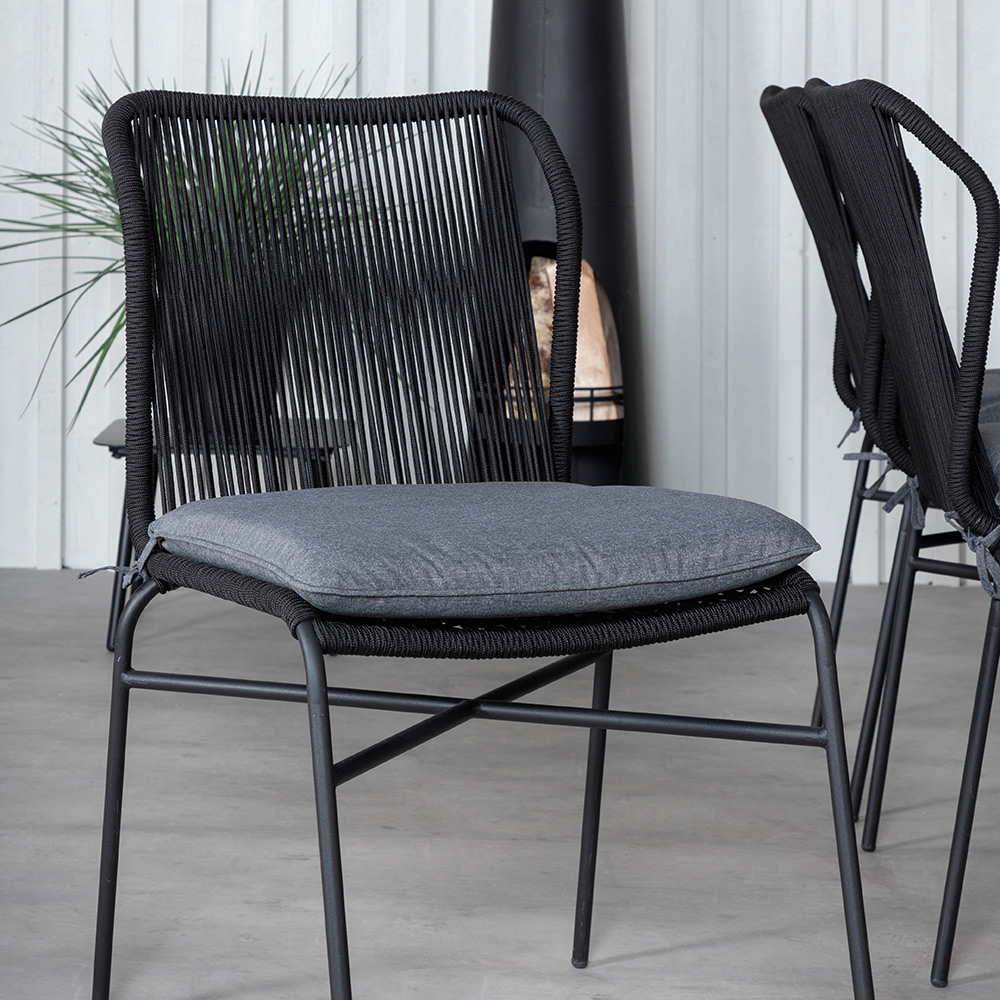 Spisegruppe Venture Home King med 6 Julle Stablebare Spisestoler