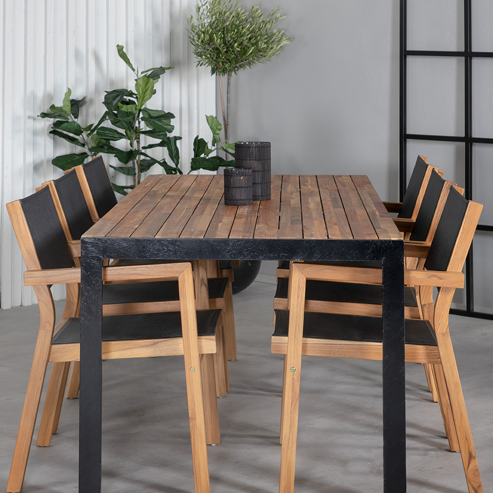 Spisegruppe Venture Home Bois med 6 Velle Stoler
