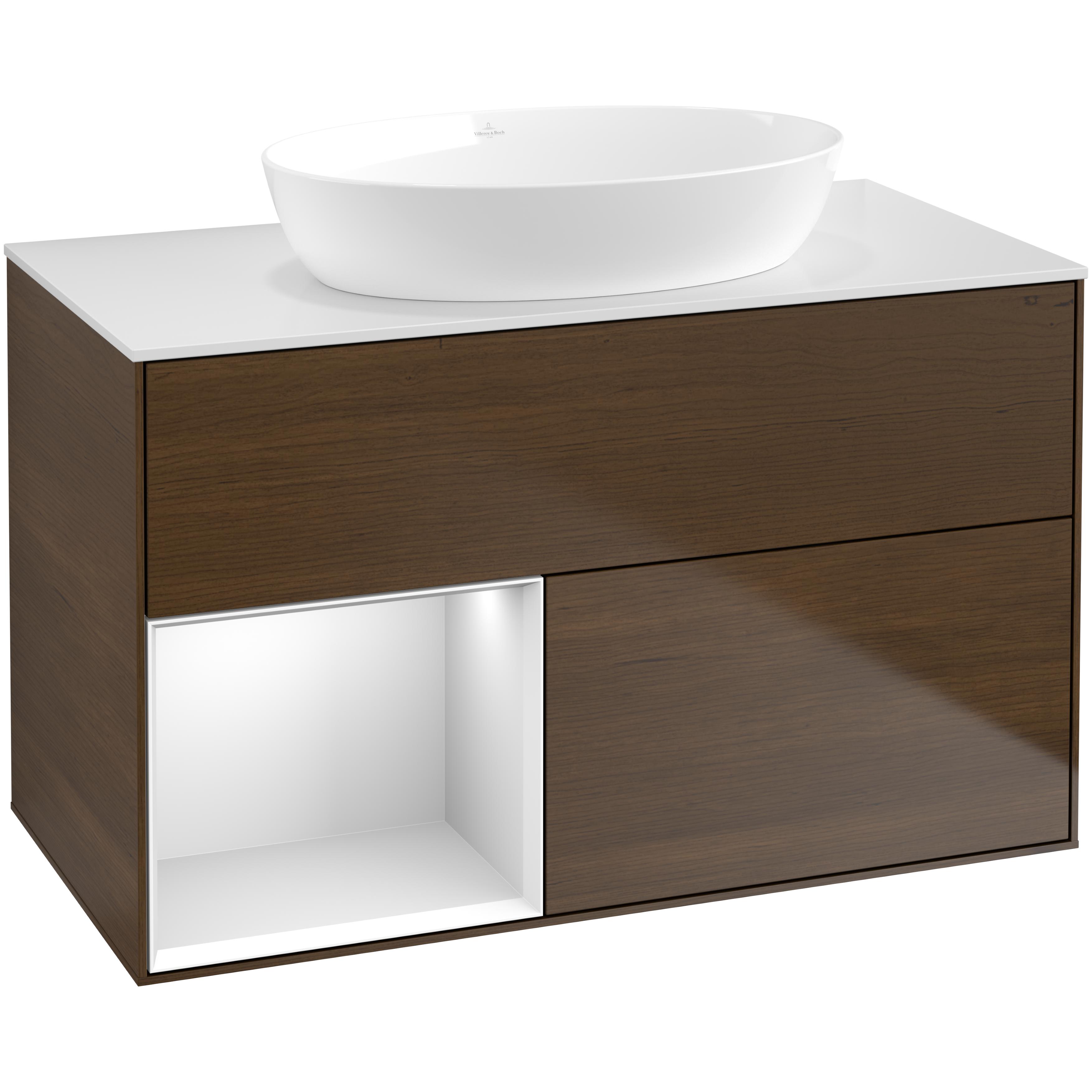 Tvättställsskåp Villeroy & Boch Finion med 2 Lådor Hylla och Bänkskiva för Fristående Tvättställ från Artis & Collaro