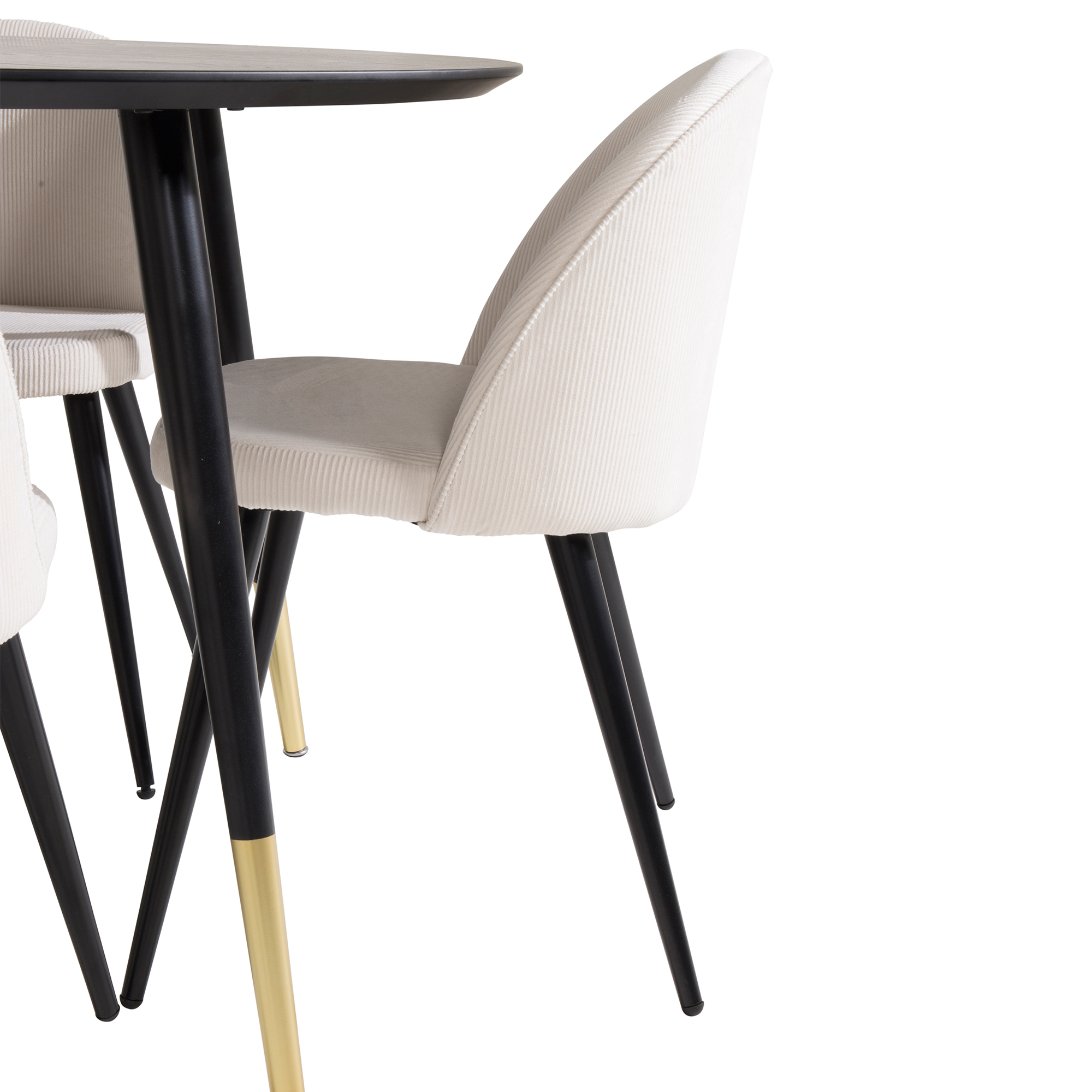 Spisegruppe Venture Home Disa med 4 Valentina Stoler Manchester