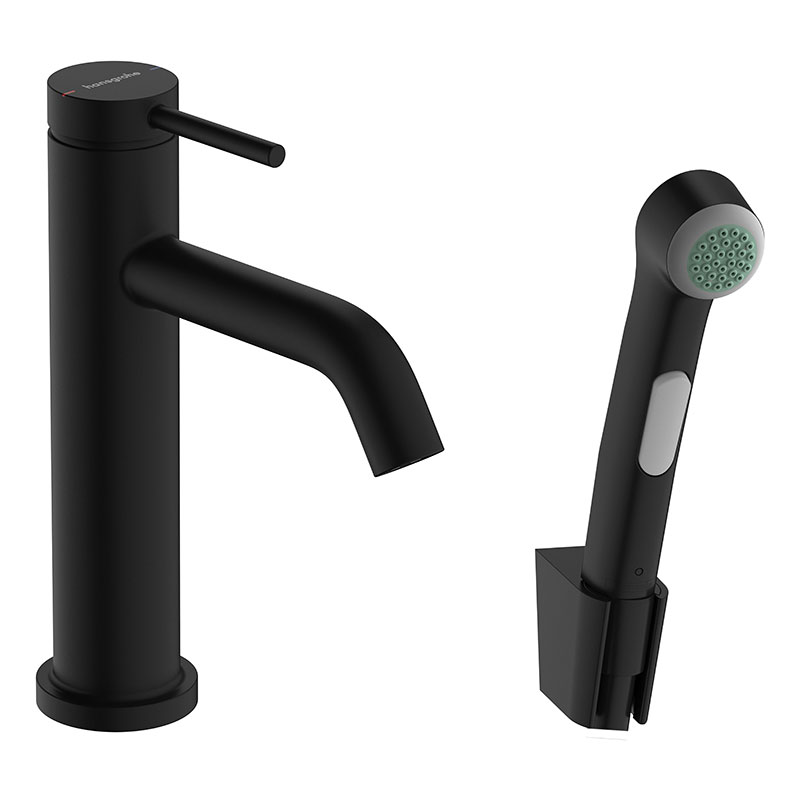 Tv&auml;ttst&auml;llsblandare Hansgrohe Tecturis S 110 med Bidettehanddusch och Duschslang