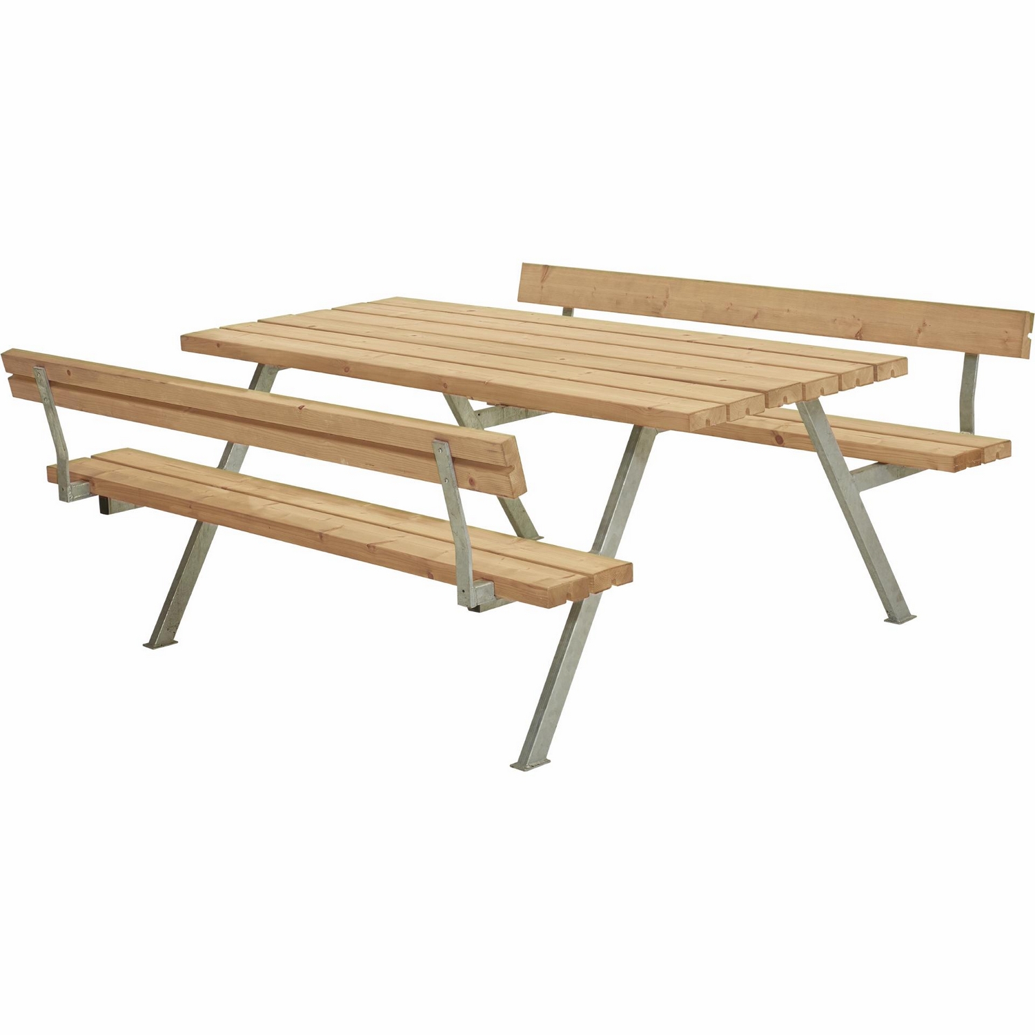 Piknikbord PLUS Alpha med Ryggstøtte Brun