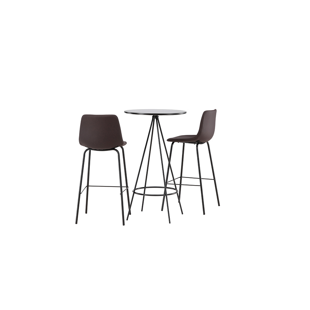 Spisegruppe Venture Home Bistro Ø60 cm med 2 stk Alexi Stoler