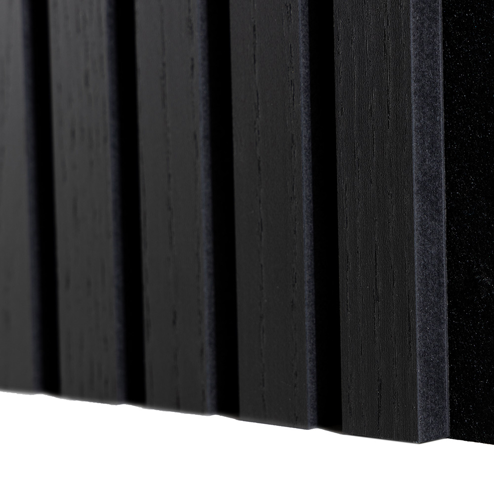 Akustikpanel Wood on wall Ek Svartlackad