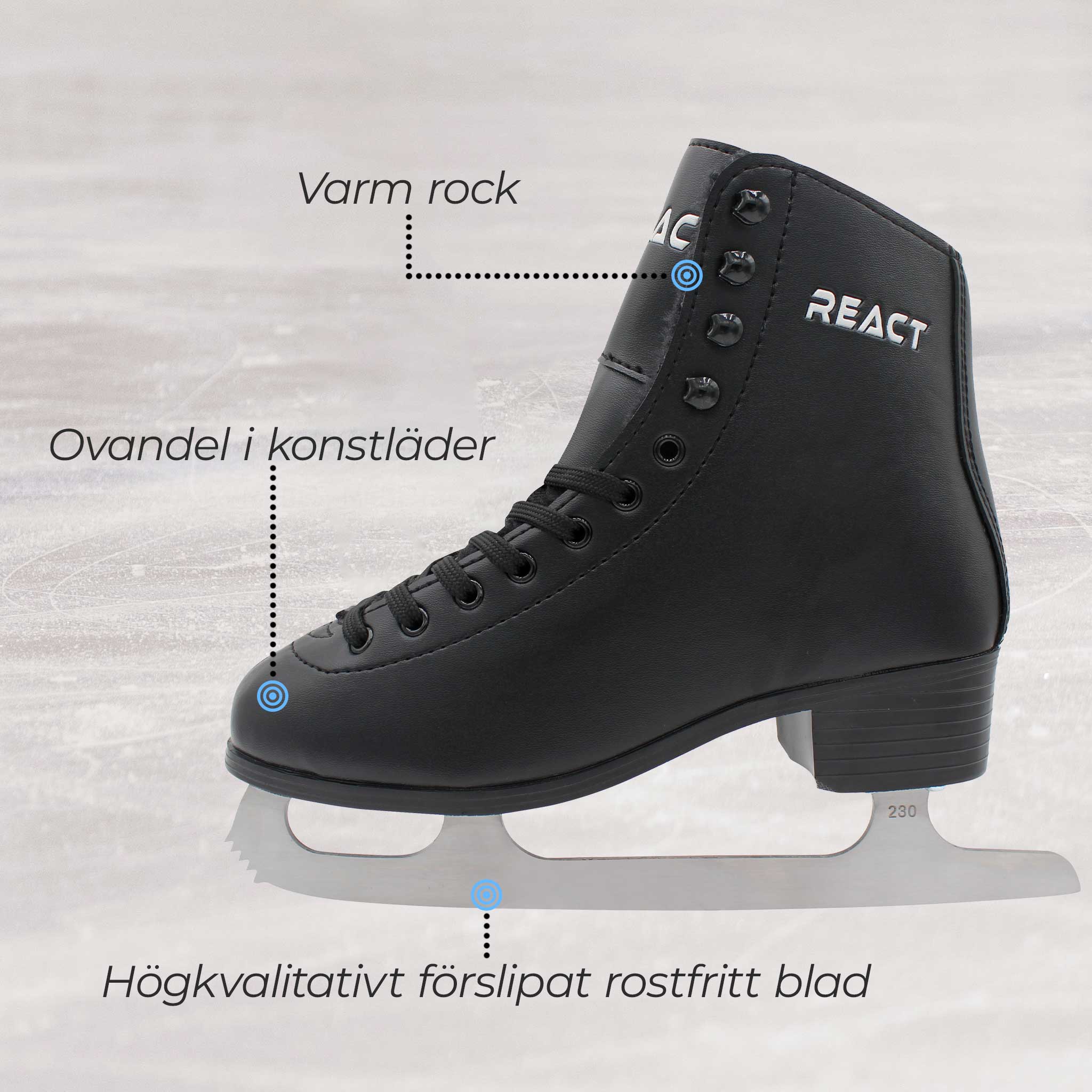 Kunstløpskøyter React Sort